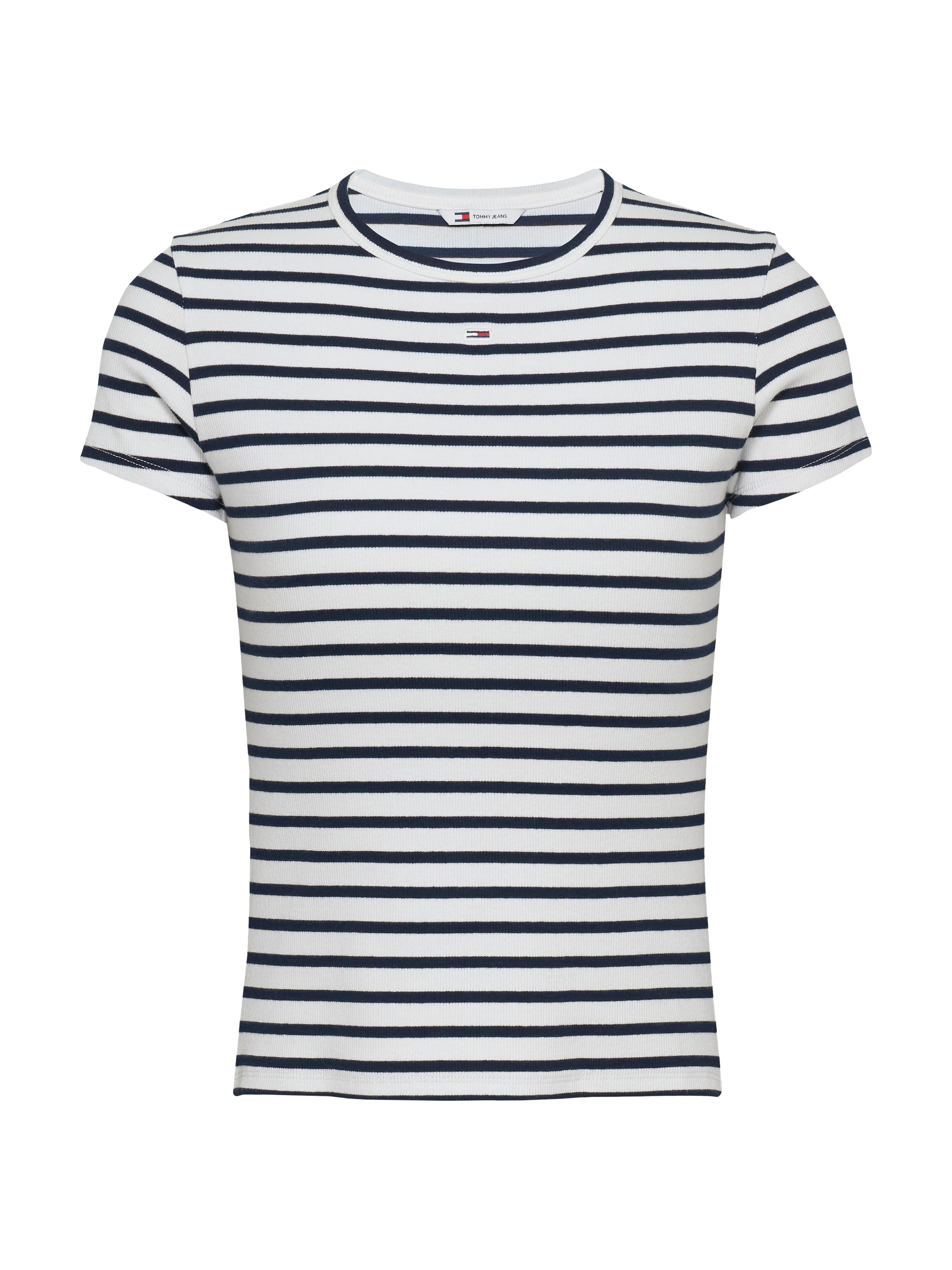 Tommy Jeans Curve T-Shirt "Slim Essential Rib", Große Größen günstig online kaufen