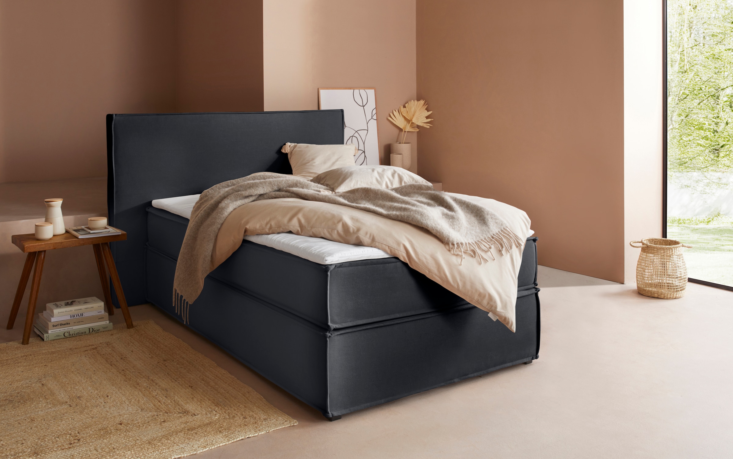 LeGer Home by Lena Gercke Boxspringbett "Yuma", incl. Topper, in 4 Breiten, günstig online kaufen