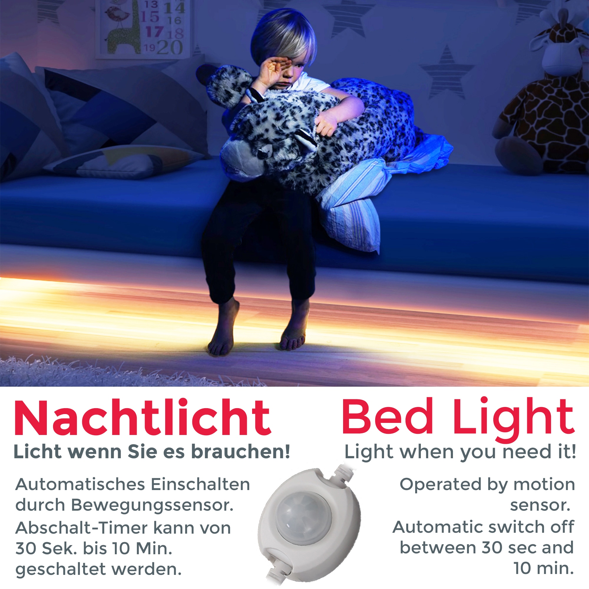 Nachtlicht B.K.Licht »Chara«, Band Bettlicht | mit LED Bewegungsmelder LED-Streifen bestellen BAUR Dämmerungsensor