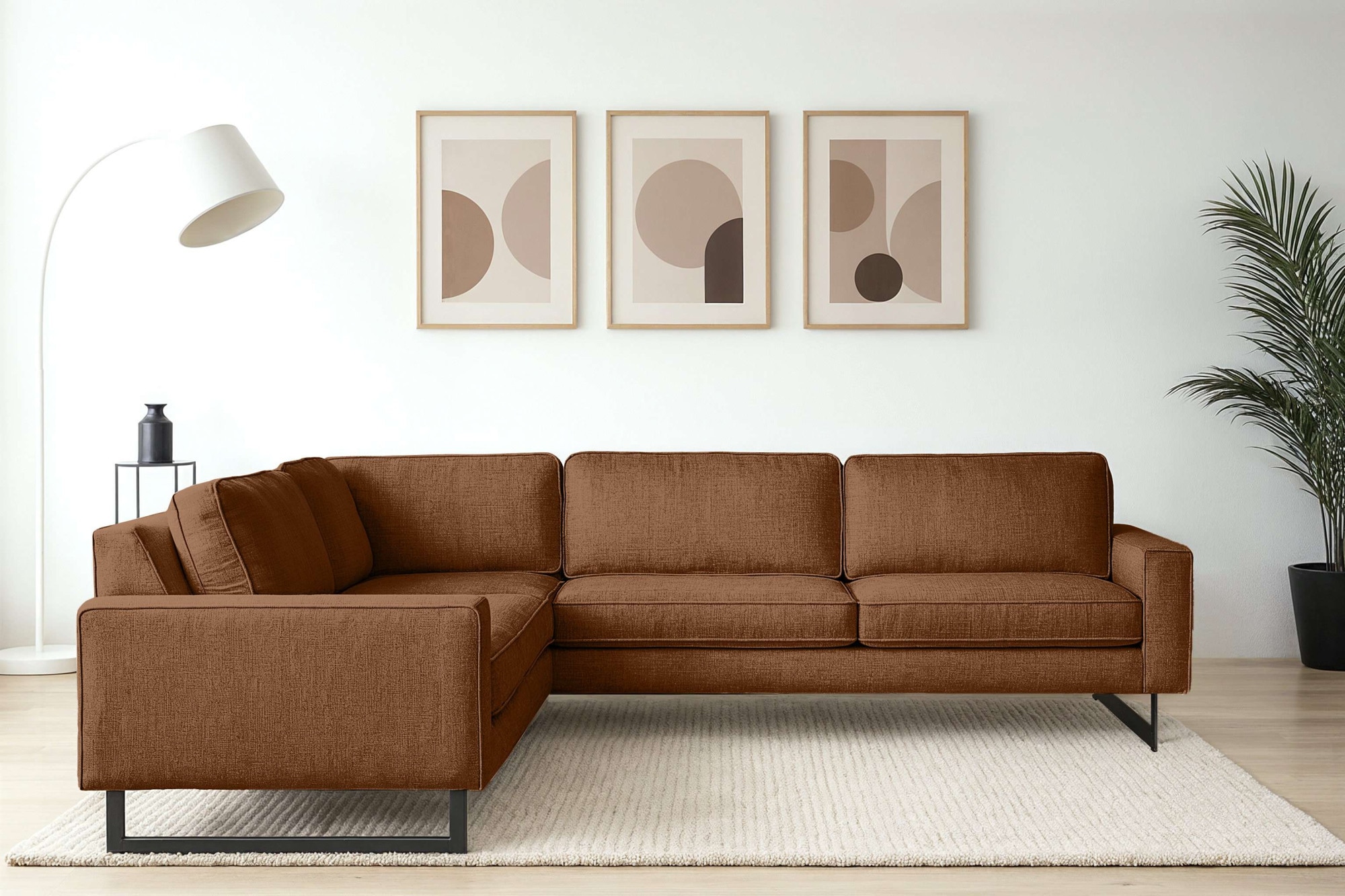 PLACES OF STYLE Ecksofa "Pinto, XXL, 250/290 cm, langer Schenkel, Ottomane" günstig online kaufen