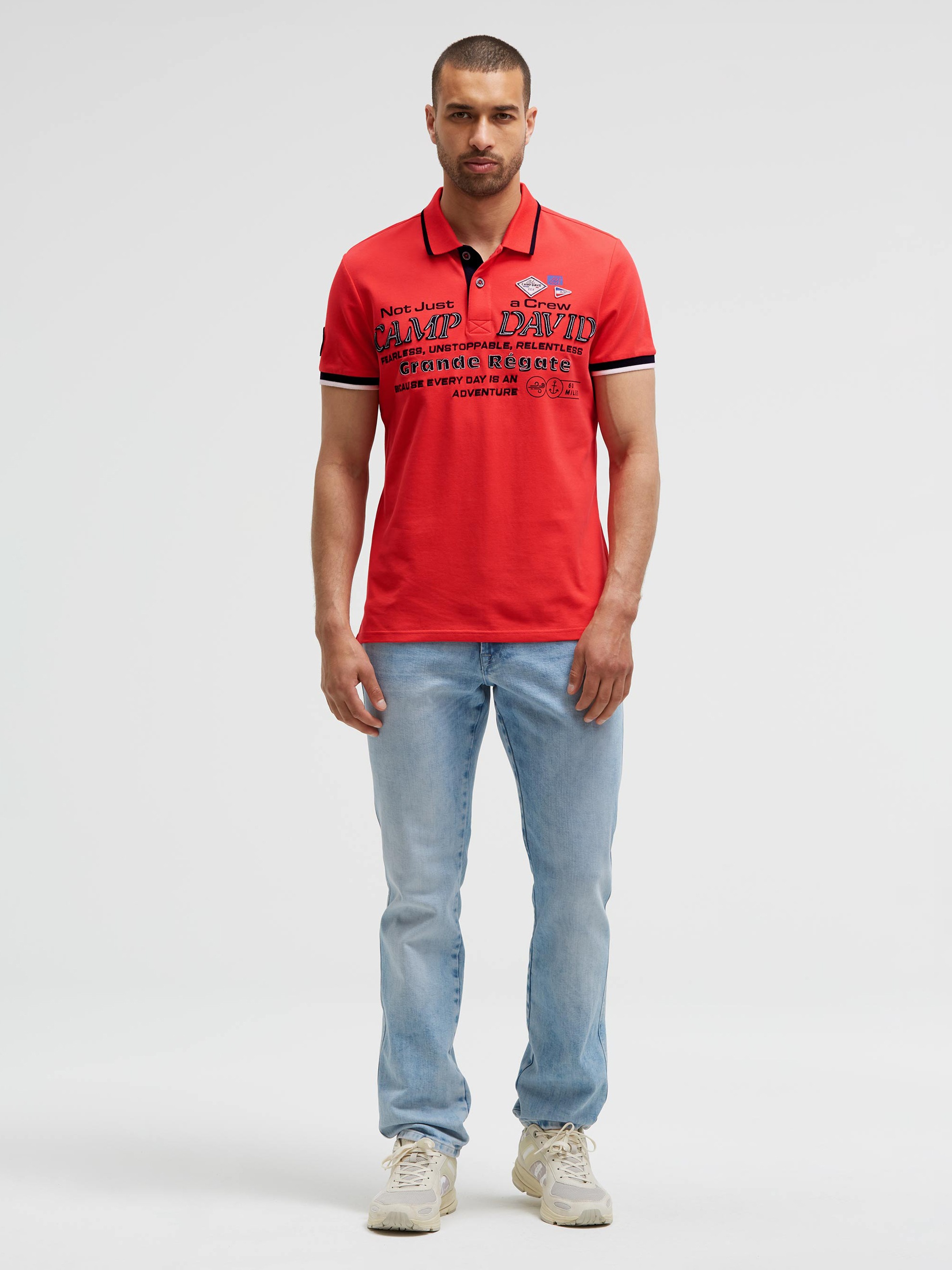 CAMP DAVID Poloshirt mit Baumwolle