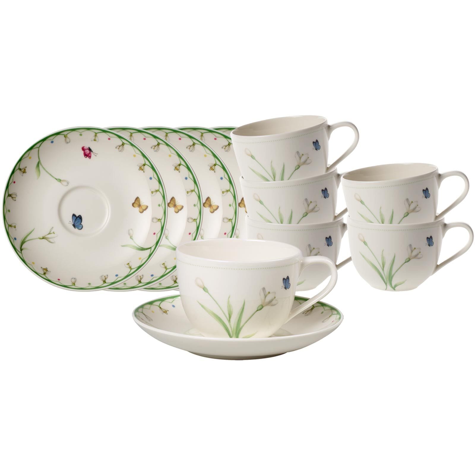Villeroy & Boch Tasse "Kaffeetassen mit Untertassen Colourful Spring 230 ml günstig online kaufen