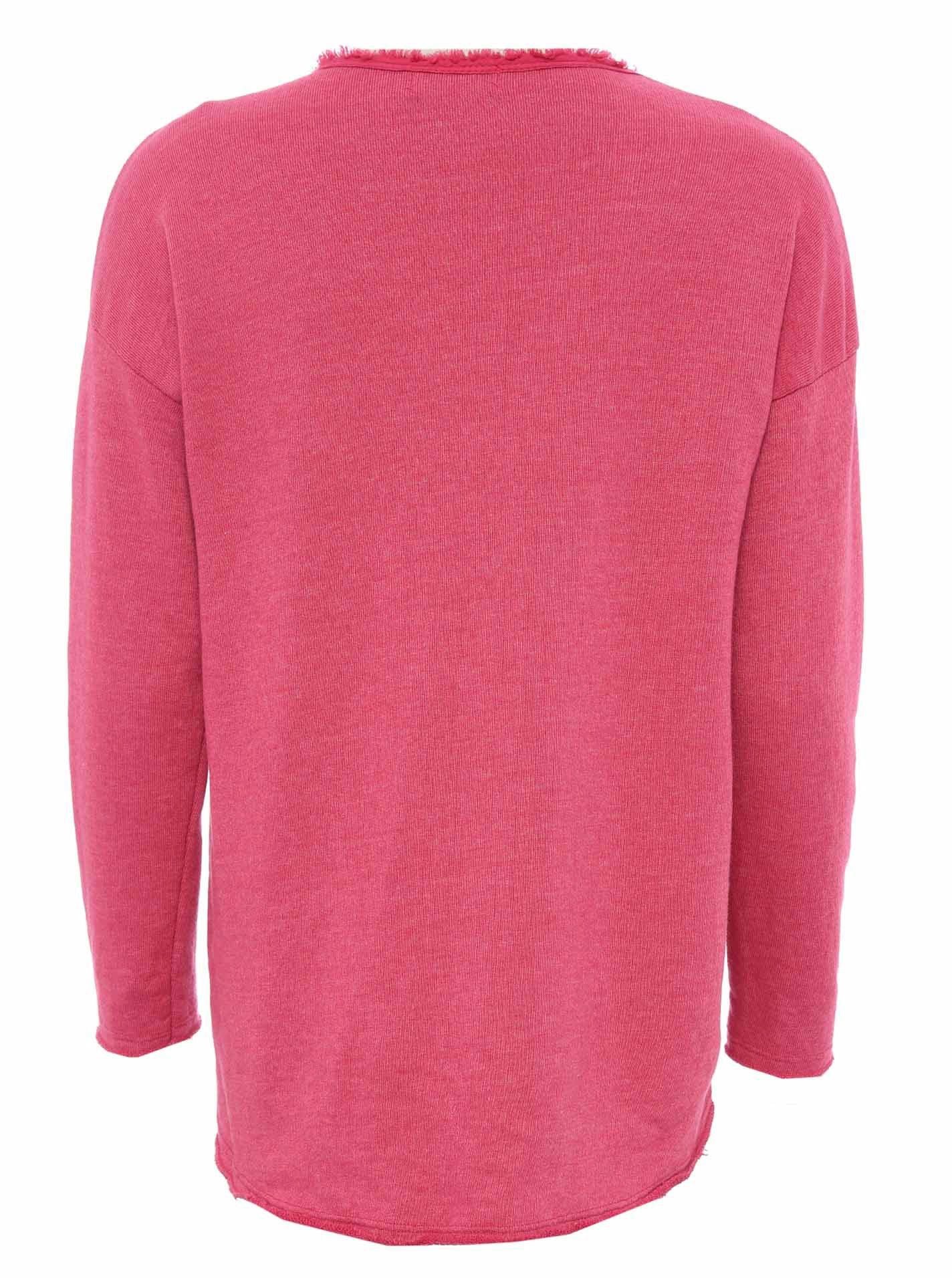 Zwillingsherz Sweatshirt, mit ausgefranstem V-Ausschnitt im Vintage Look günstig online kaufen