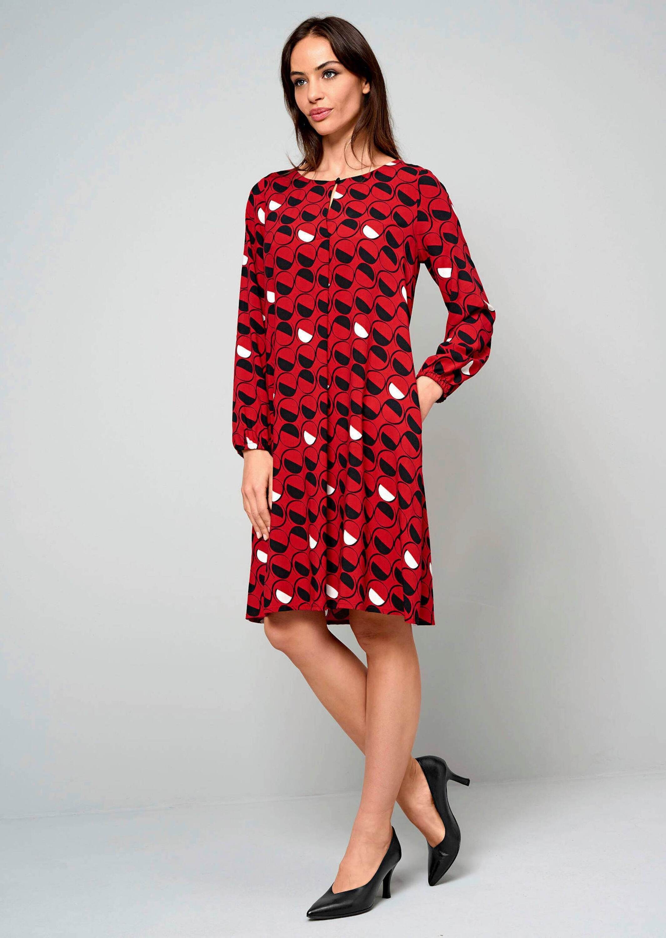 Alba Moda Druckkleid "Kleid Kleid mit grafischem Dessin" günstig online kaufen