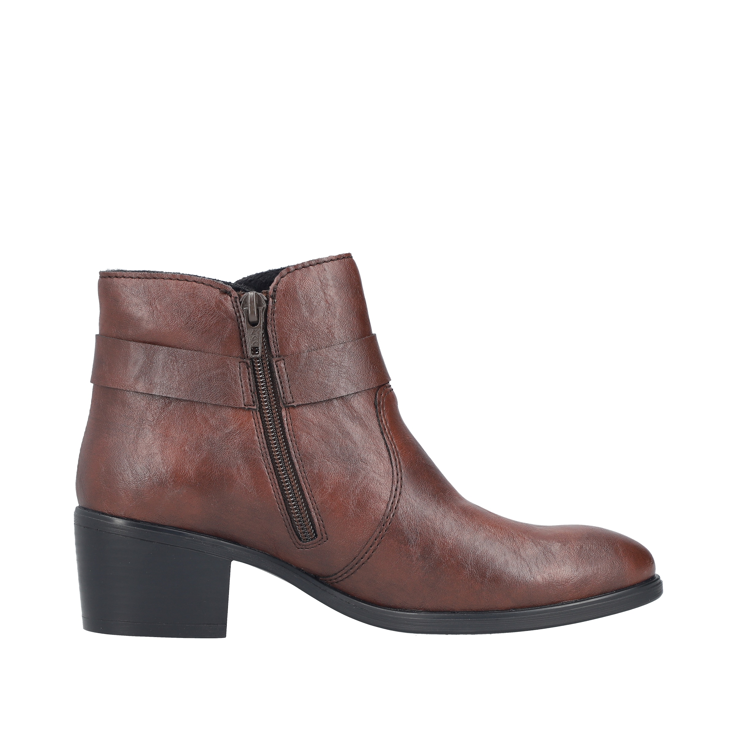 Rieker Stiefelette  Ankleboots, Blockabsatz, mit Innenreißverschluss