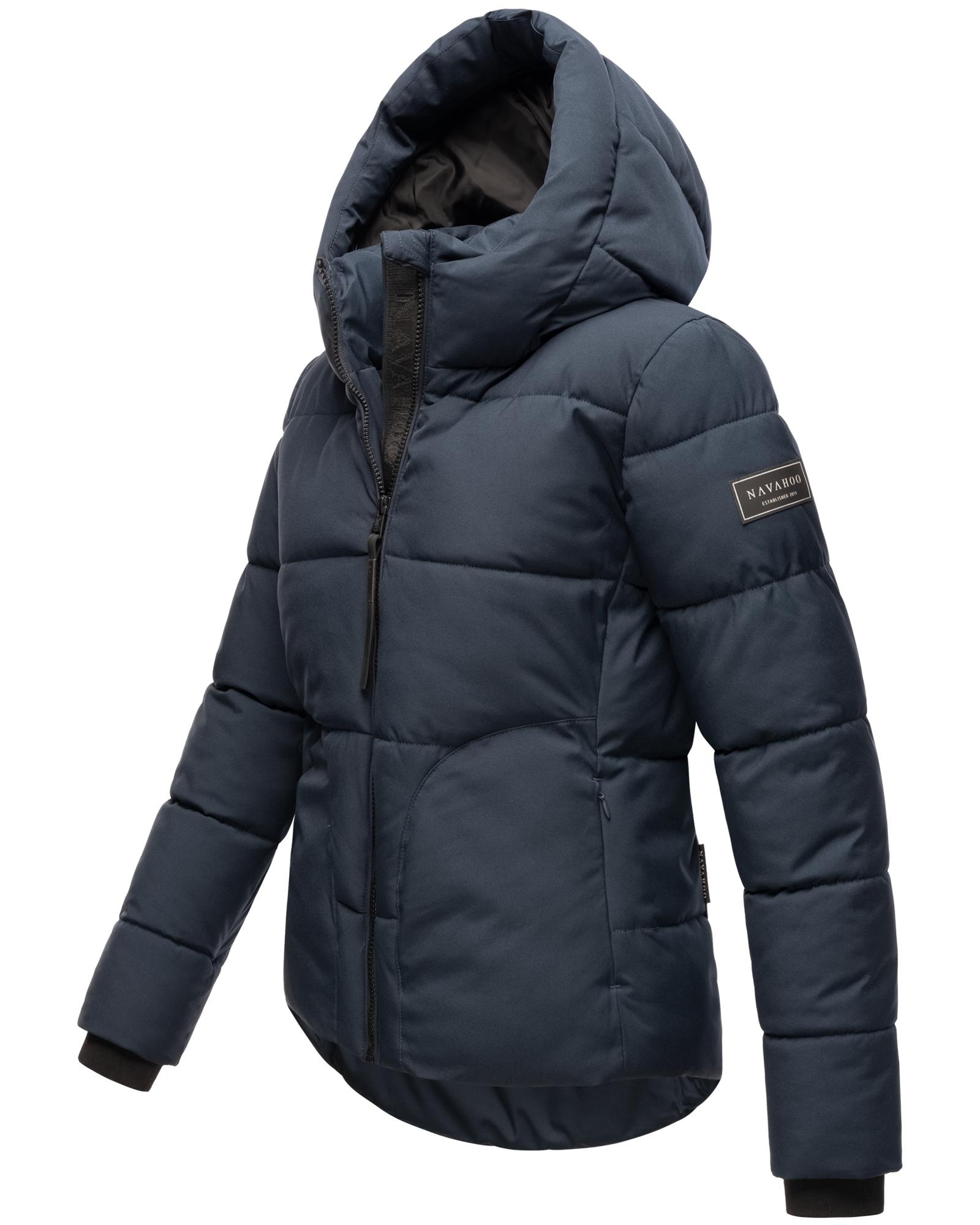 Navahoo Steppjacke »Lachperle XIV«, mit Kapuze, Kurze gesteppte Damen Winterjacke mit hohem Kragen und Kapuze