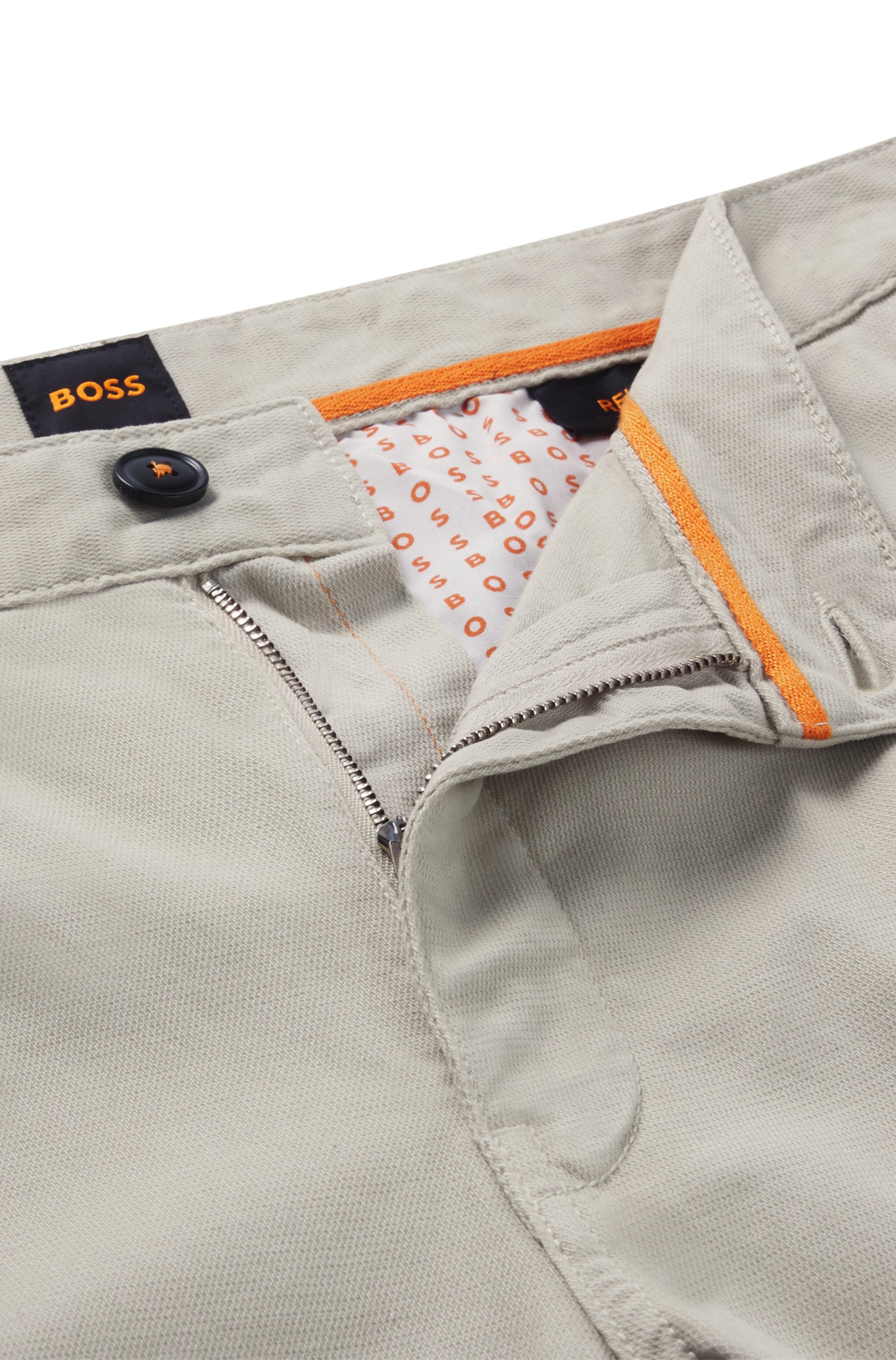 BOSS ORANGE Chinohose "Pleated" mit Markenlogo günstig online kaufen