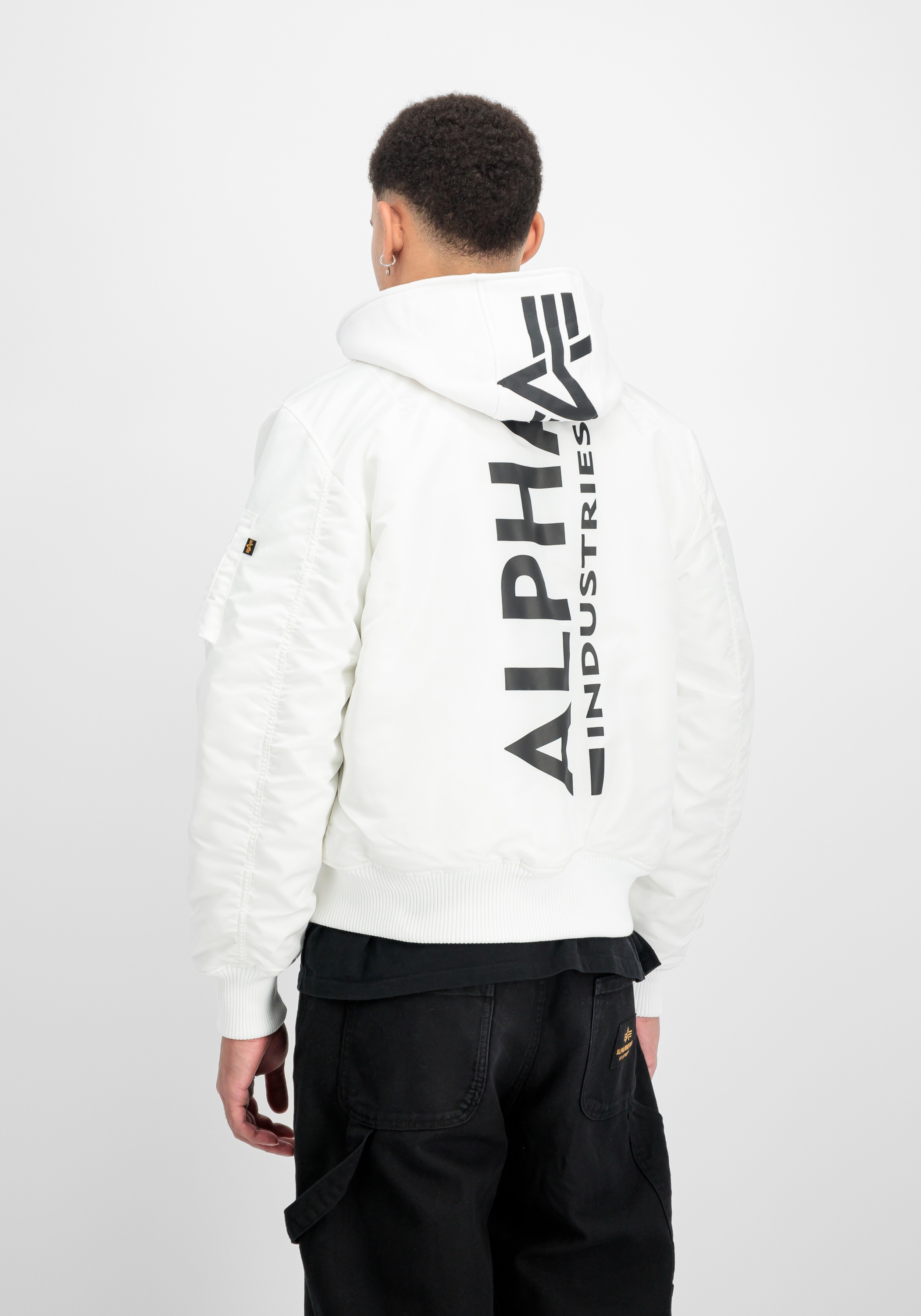 Alpha Industries Bomberjacke »Alpha Industries Men - Bomber Jackets MA-1 Zip Hood Backprint«