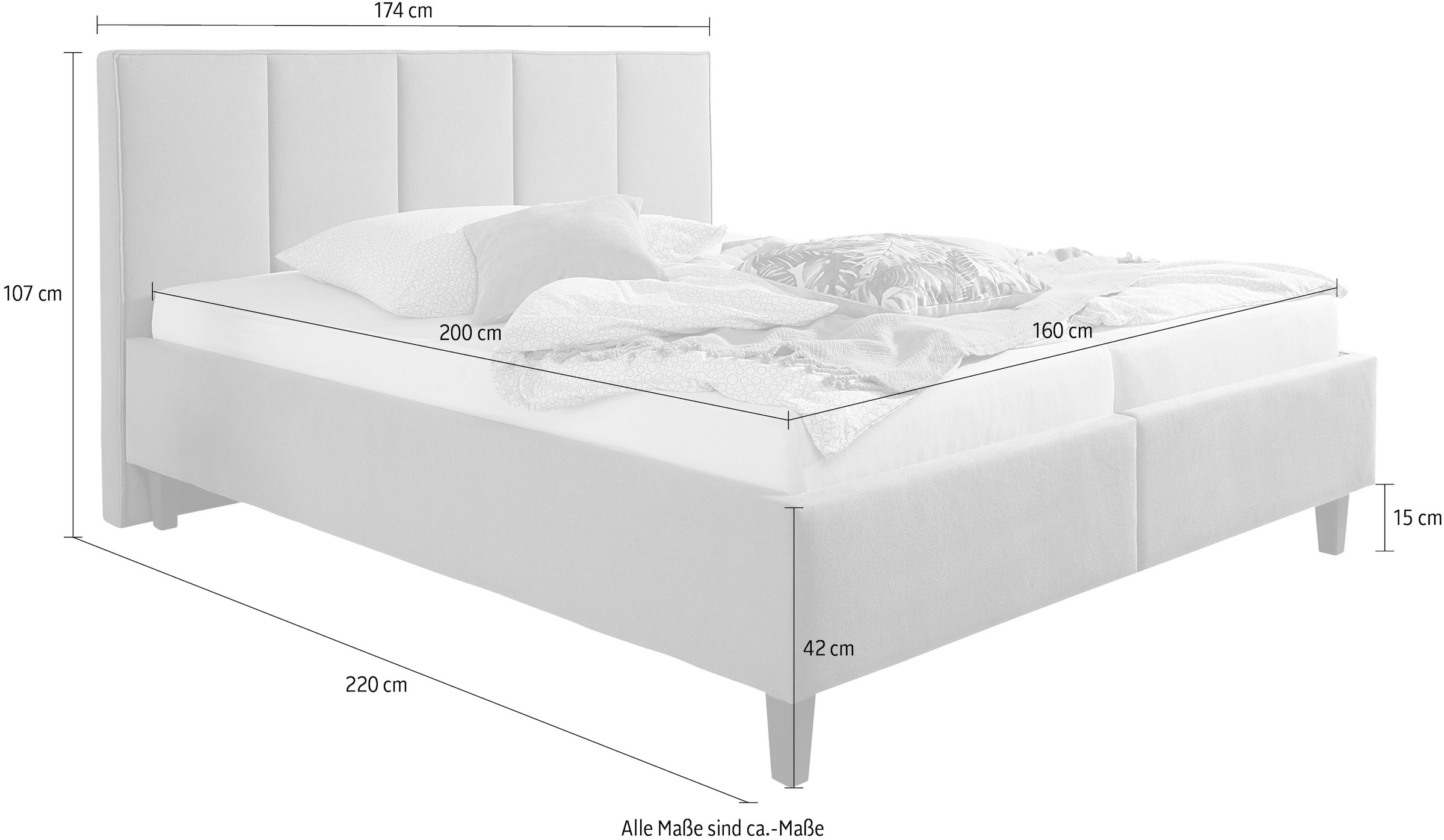 Maintal Polsterbett inklusive Bettkasten