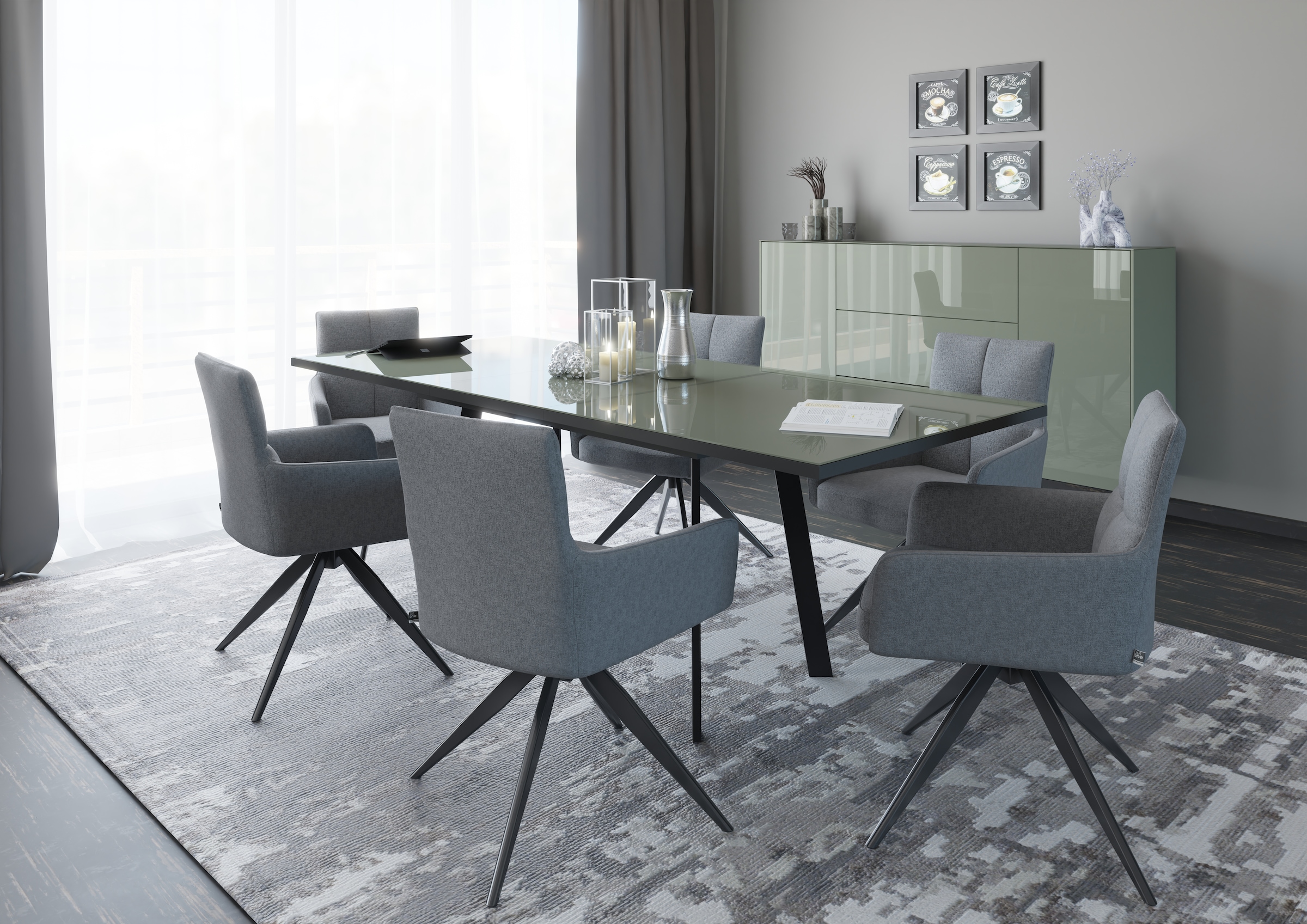 set one by Musterring Esstisch »Reno« 1 Stk. tlg. Mit Vierkantfuß, wählbaren Gestellen und Plattenfarben