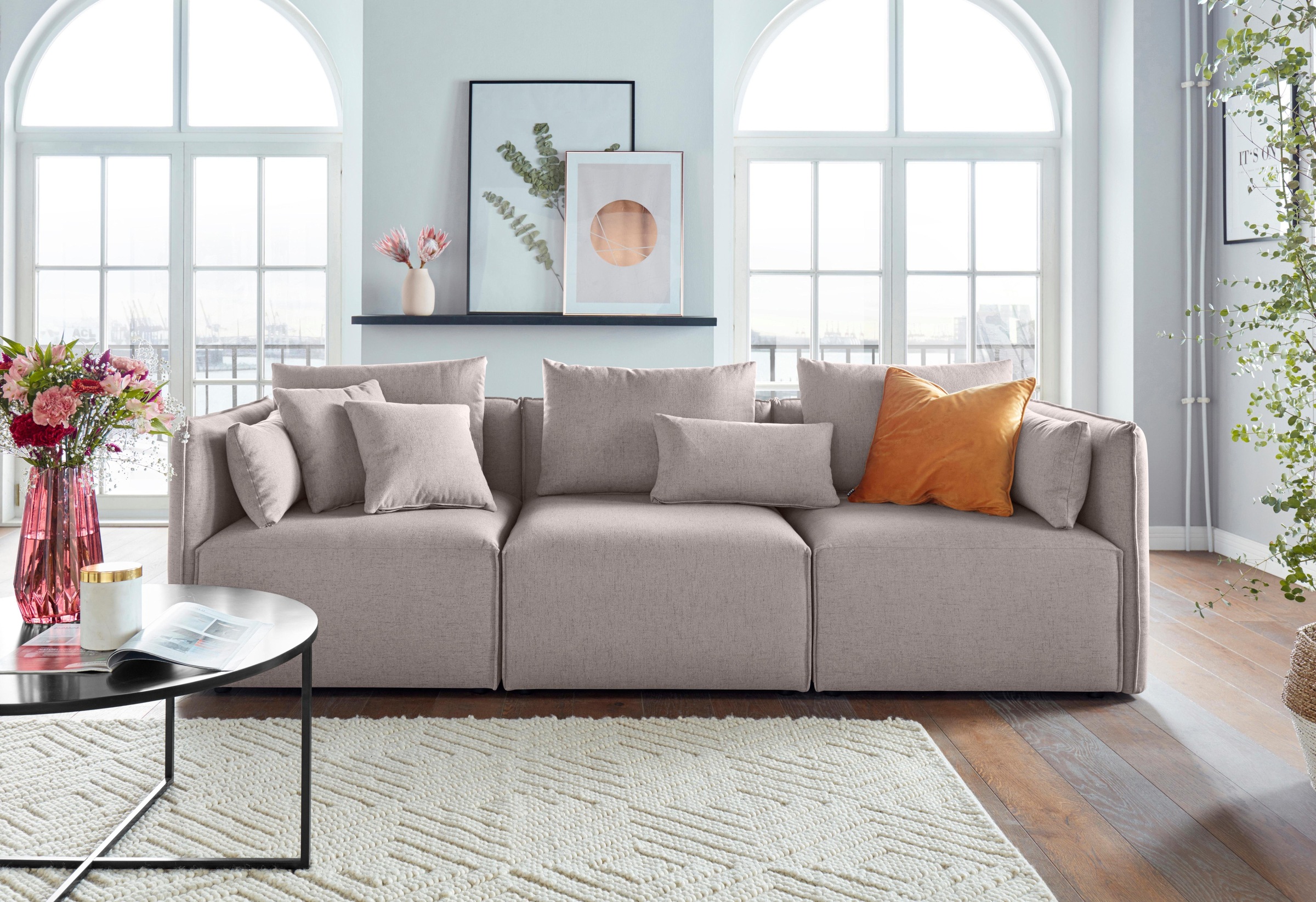 OTTO home 3-Sitzer "Nöre" 3 Teile, in vielen Bezugsqualitäten und Farben s. günstig online kaufen