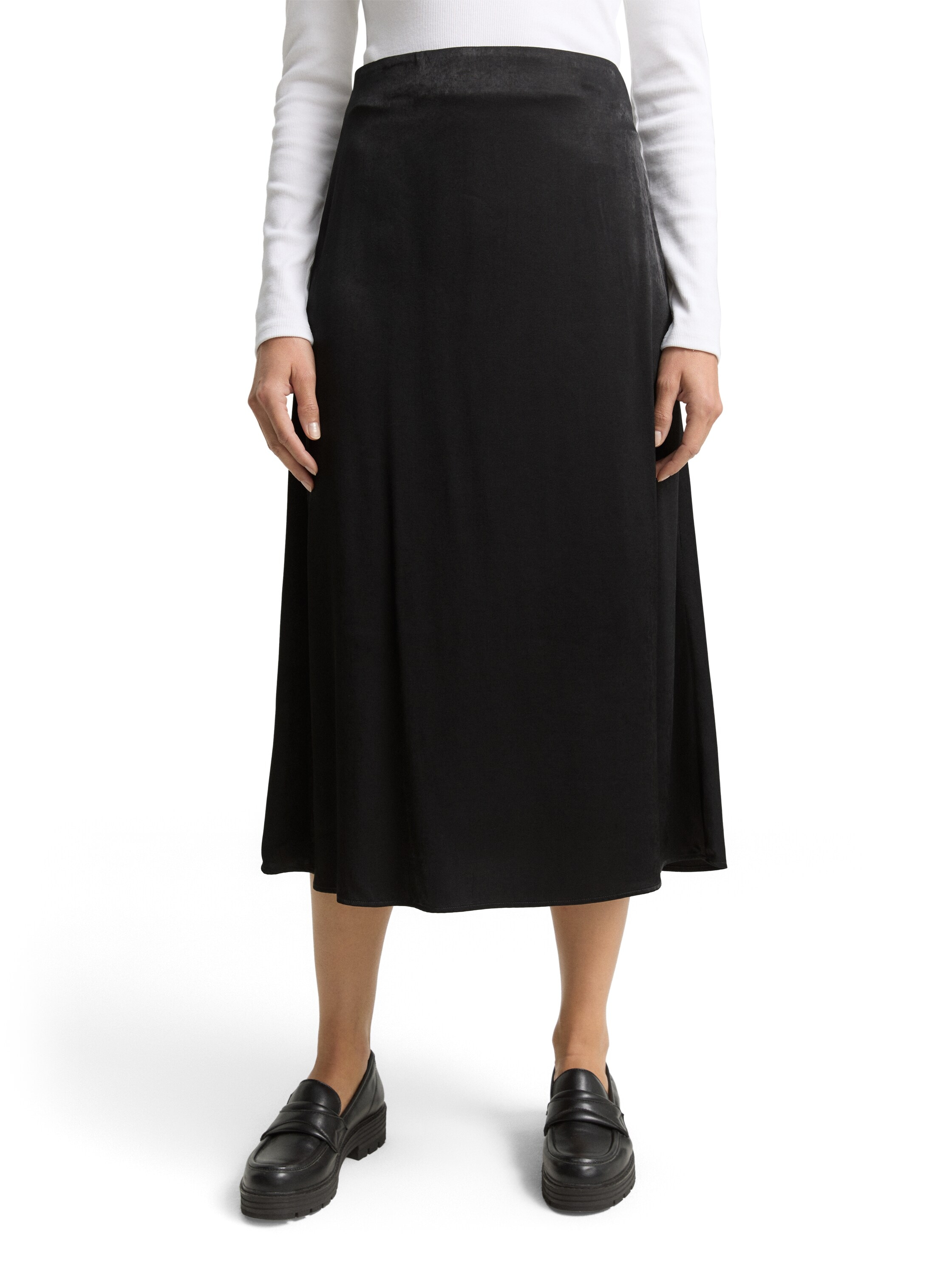 TOM TAILOR Satinrock "High waist maxi" mit verdecktem Reißverschluss günstig online kaufen