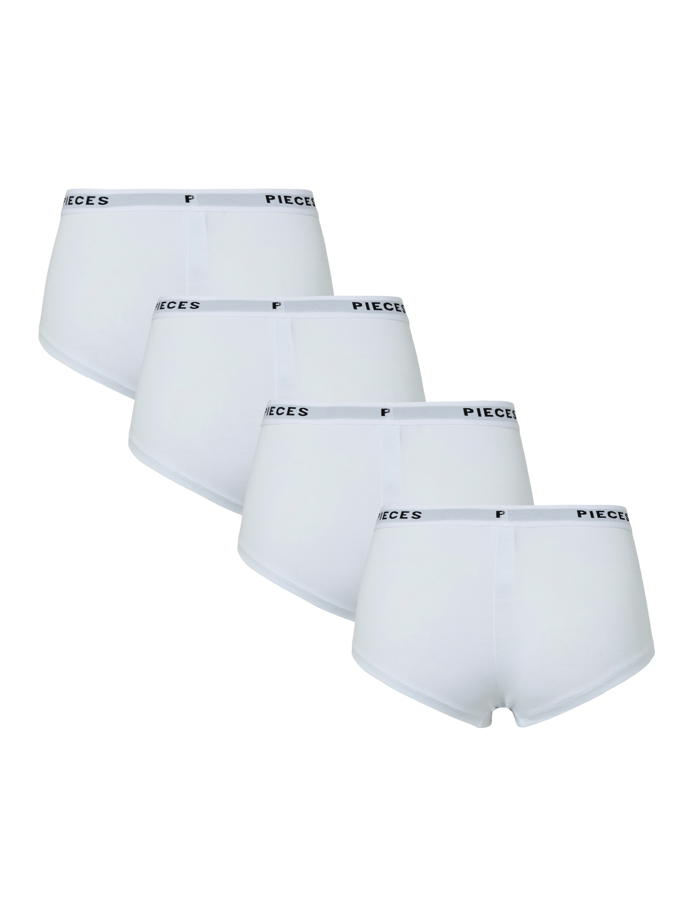 pieces Hipster »PCLOGO LADY 4 PACK SOLID NOOS BC« Packung, 4er-Pack, 4 Stk. Baumwollmischung