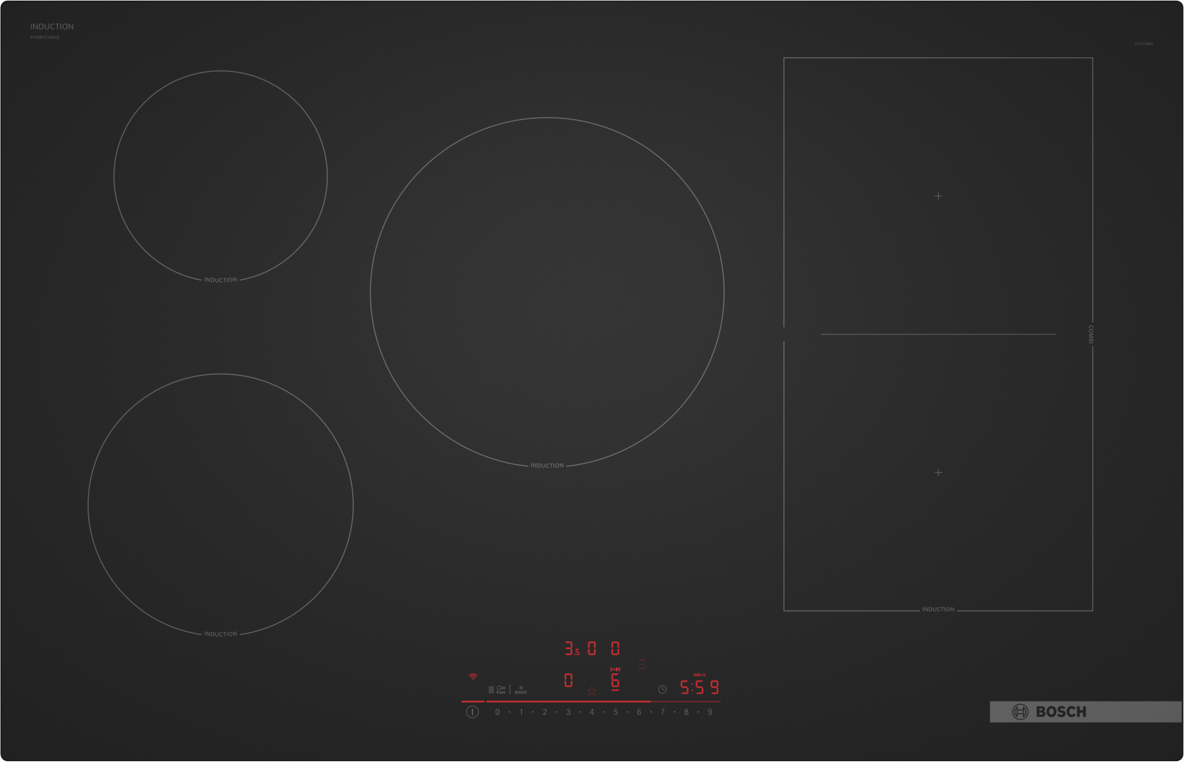 BOSCH Induktions-Kochfeld "PVW81CHB1E" Moderne matte Optik: 5x weniger sich günstig online kaufen