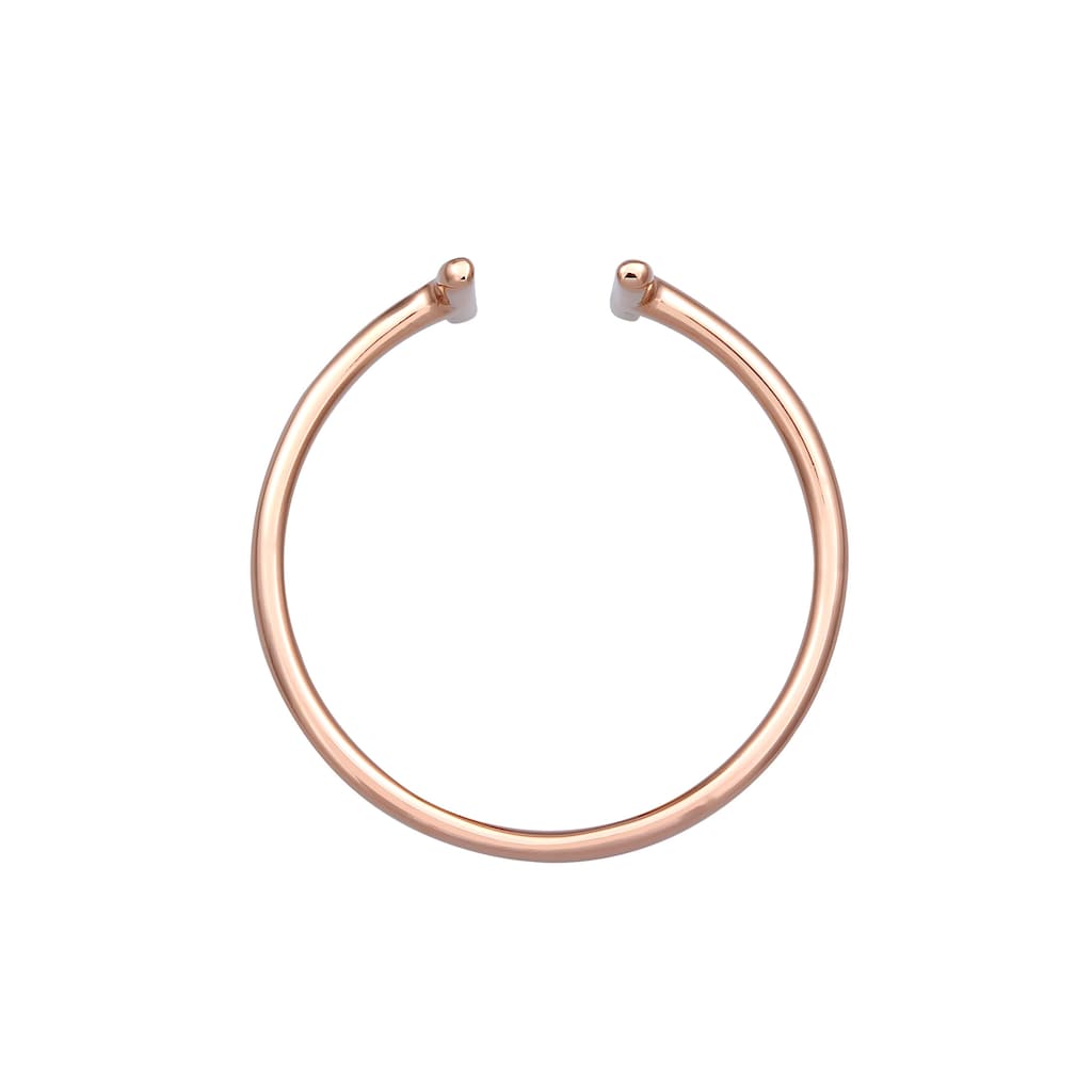 Elli Premium Fingerring »Geo Statement Basic Minimal 750 Roségold«