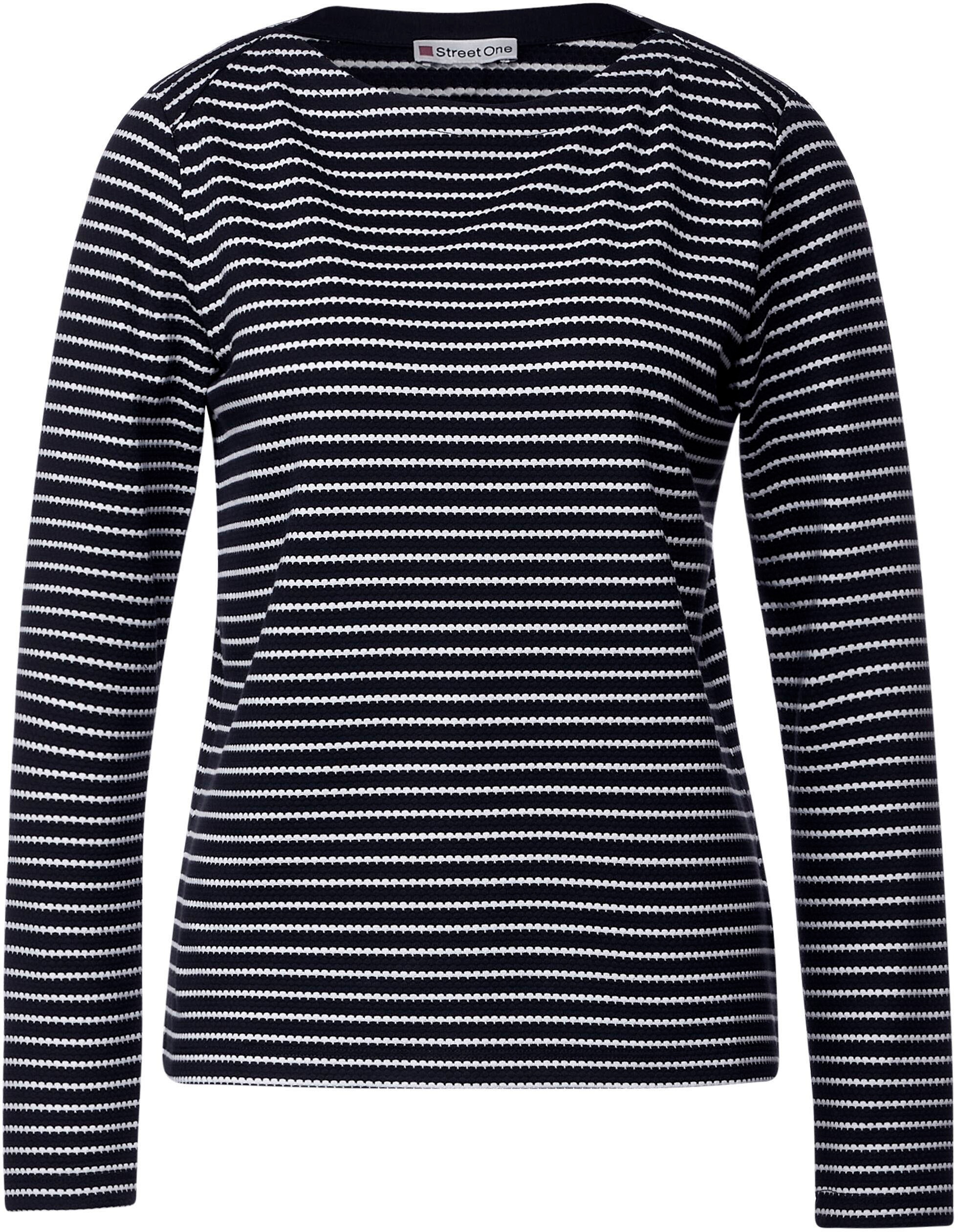 STREET ONE Longsleeve aus strukturiertem Material SV8393