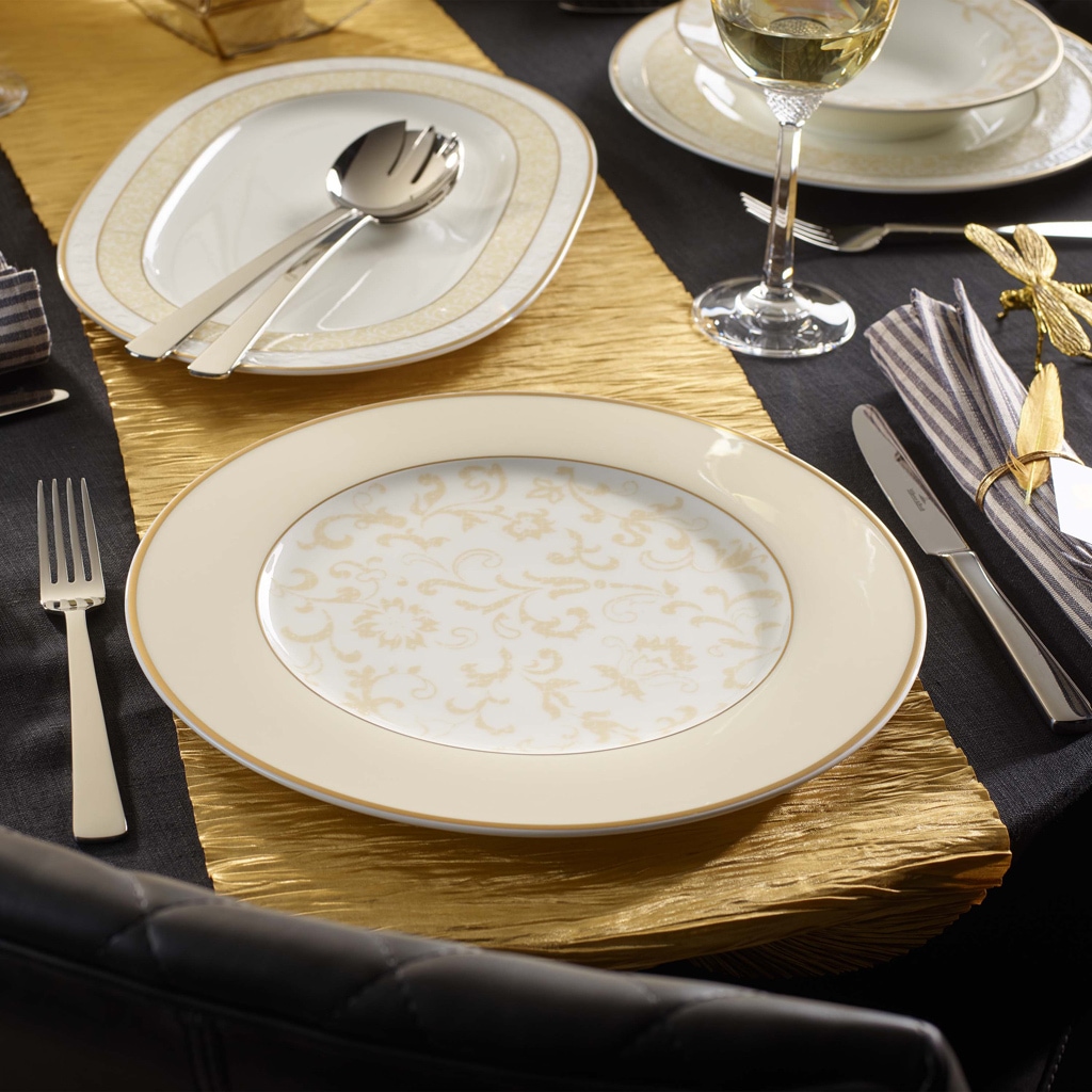 Villeroy & Boch Brotteller »Brotteller Ivoire ø 18 cm 6er Set weiß-gold«