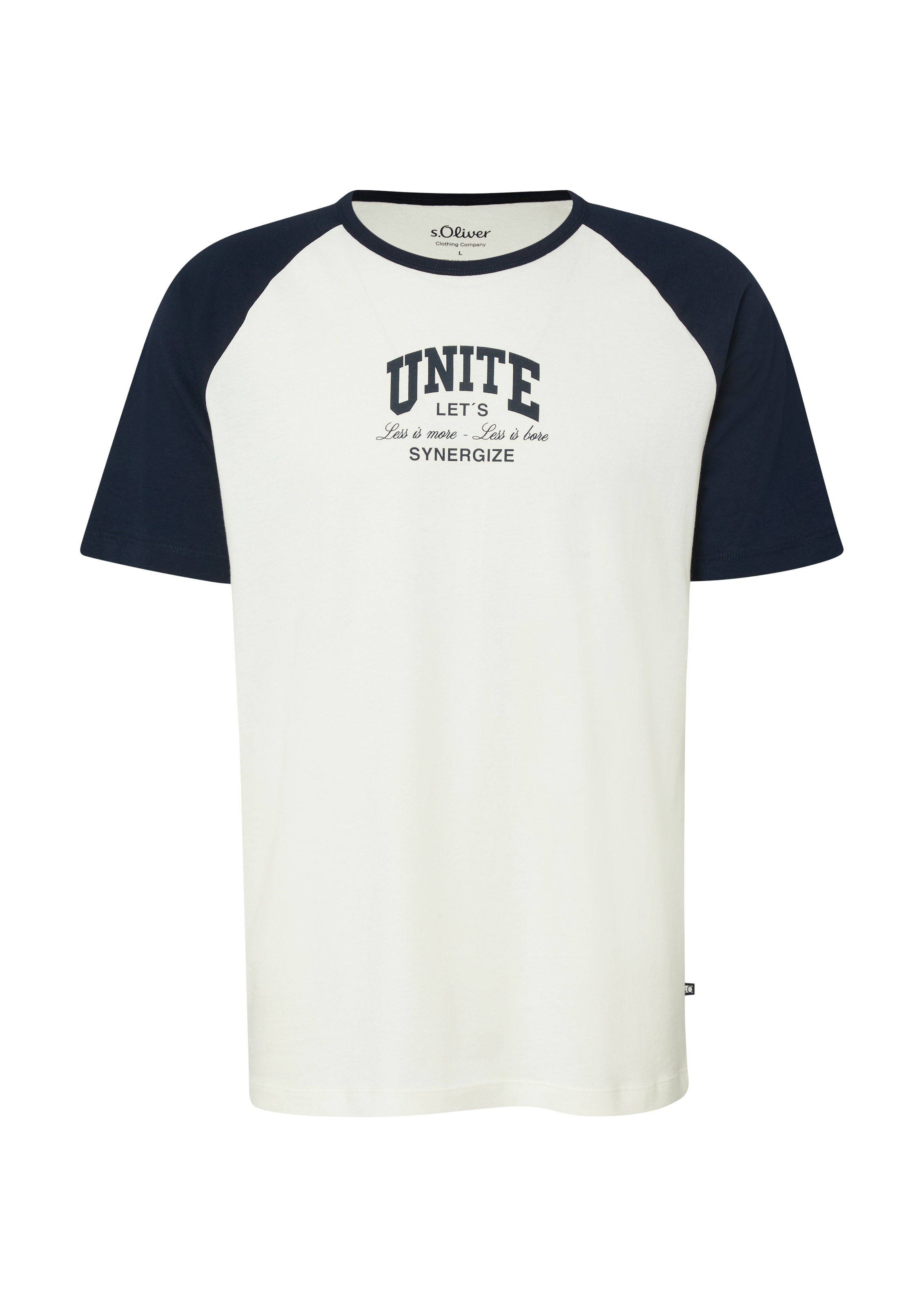 s.Oliver Kurzarmshirt im Collage-Stil und mit Print