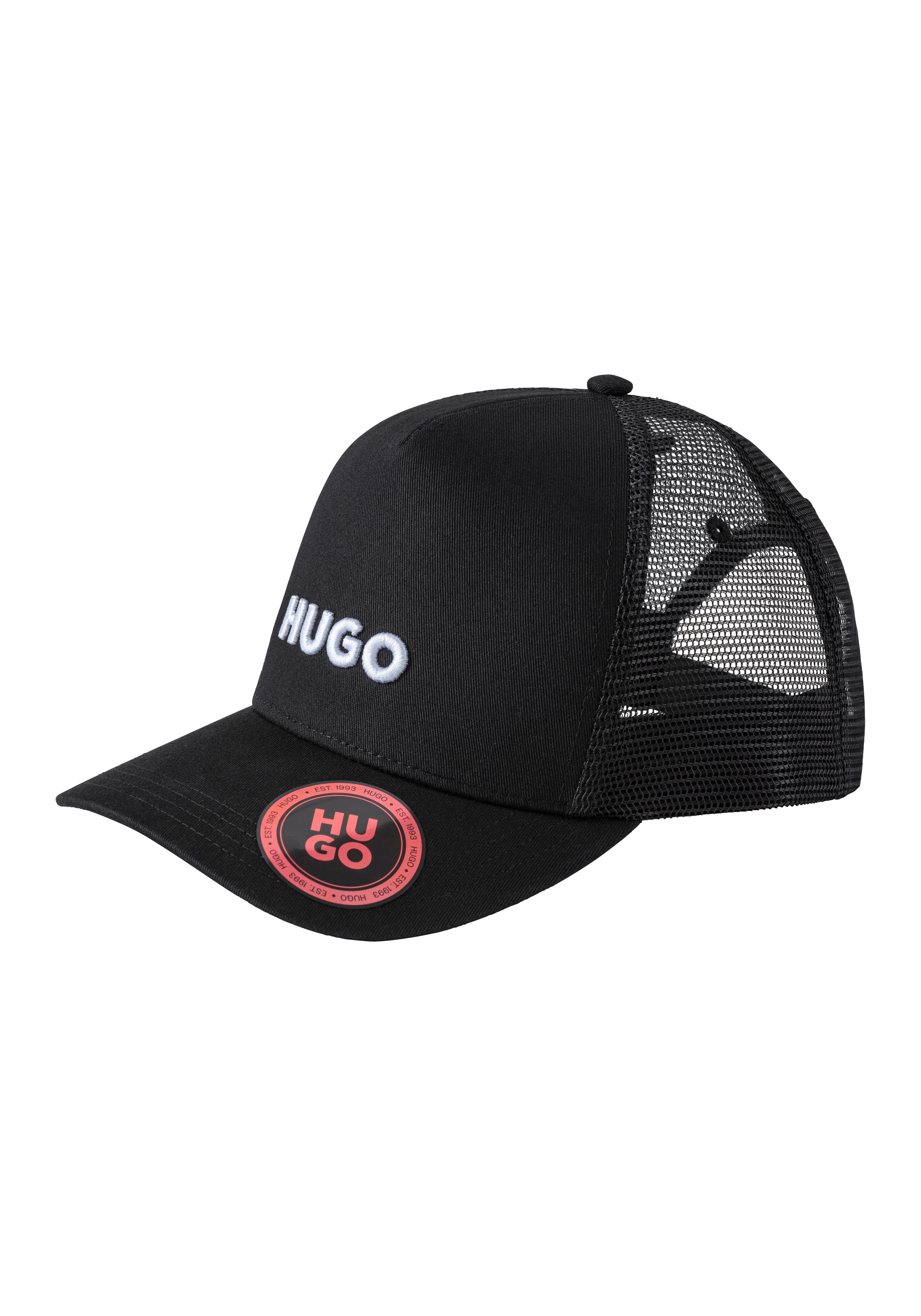 HUGO Fitted Cap »Marsel-Trucker«, aus Twill & Mesh mit 3D Logostickerei, unisex