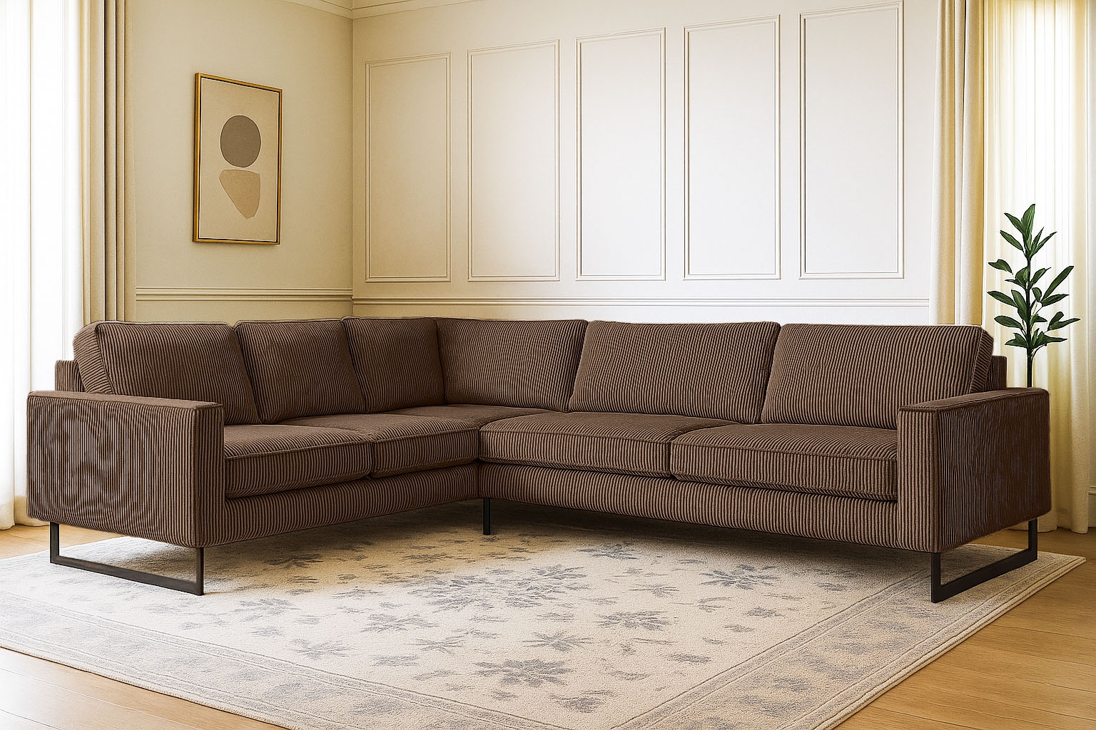 Home affaire Ecksofa "Pinto, XXL, 250/290 cm, langer Schenkel, Ottomane" Co günstig online kaufen