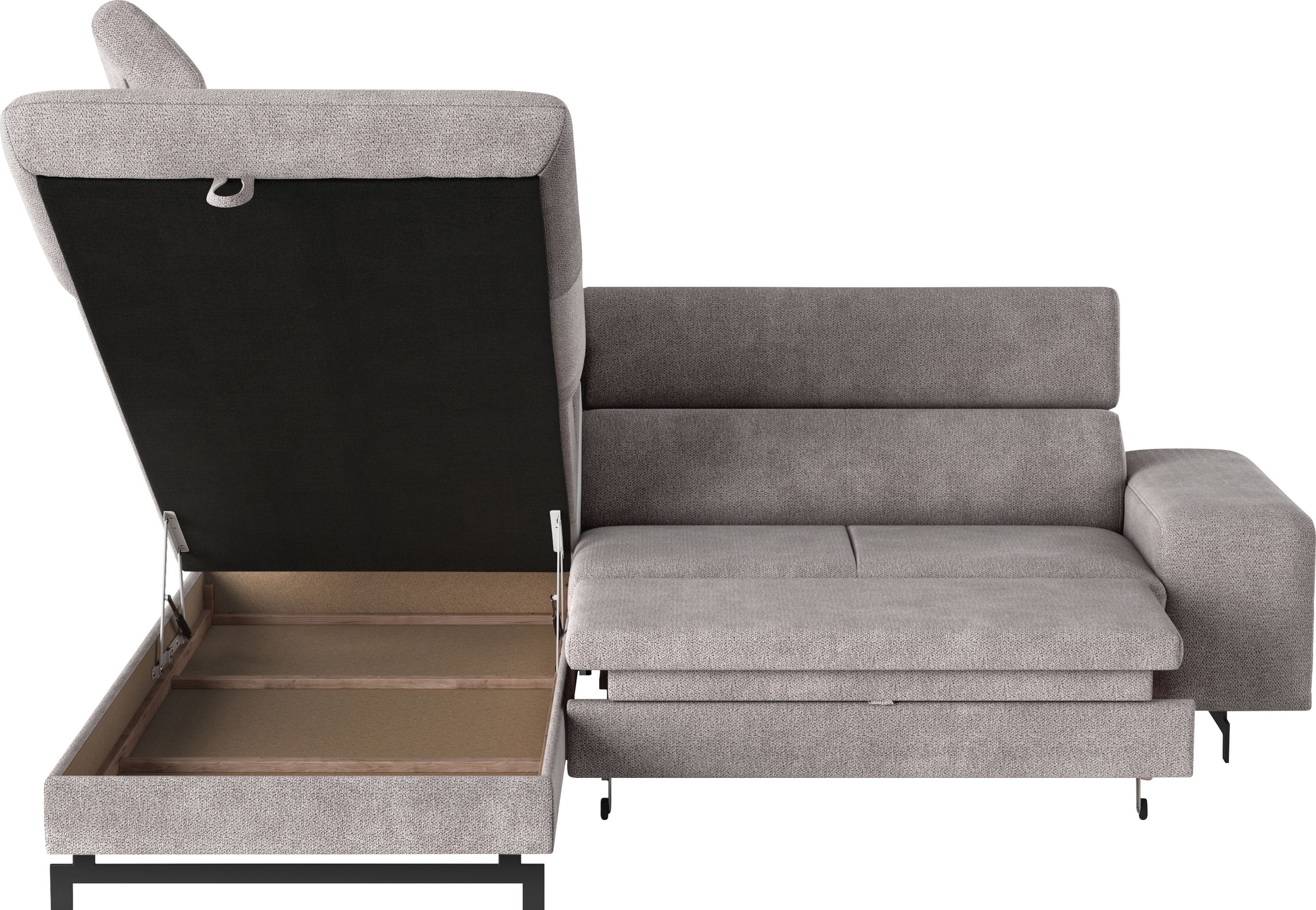 COTTA Ecksofa »Emma L-Form«, mit Kopfteilverstellung, wahlweise mit Bettfunktion & Bettkasten