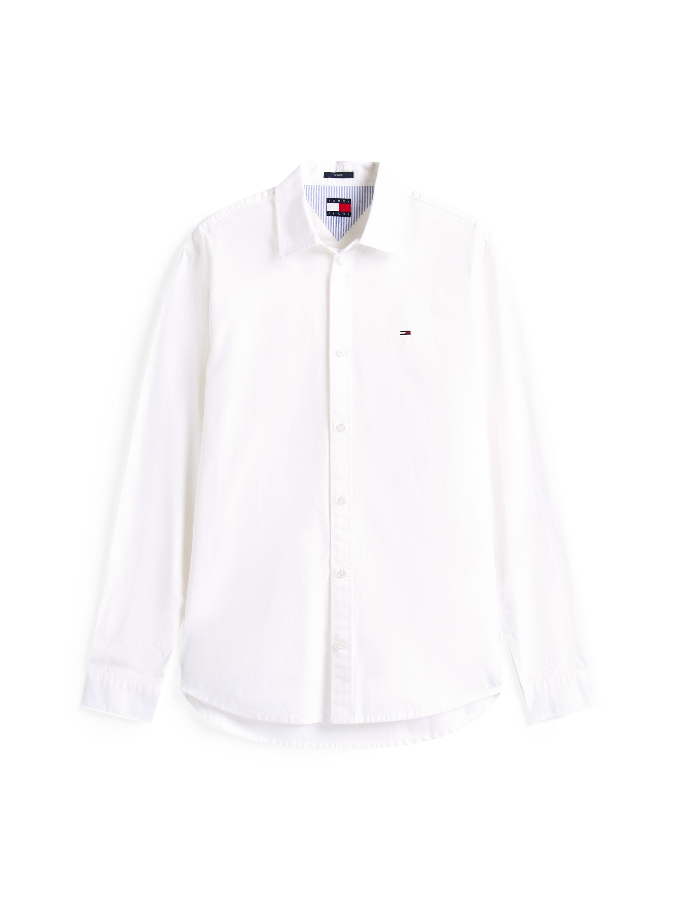 Tommy Jeans Langarmhemd »TJM POPLIN«, Regular fit, Kentkragen