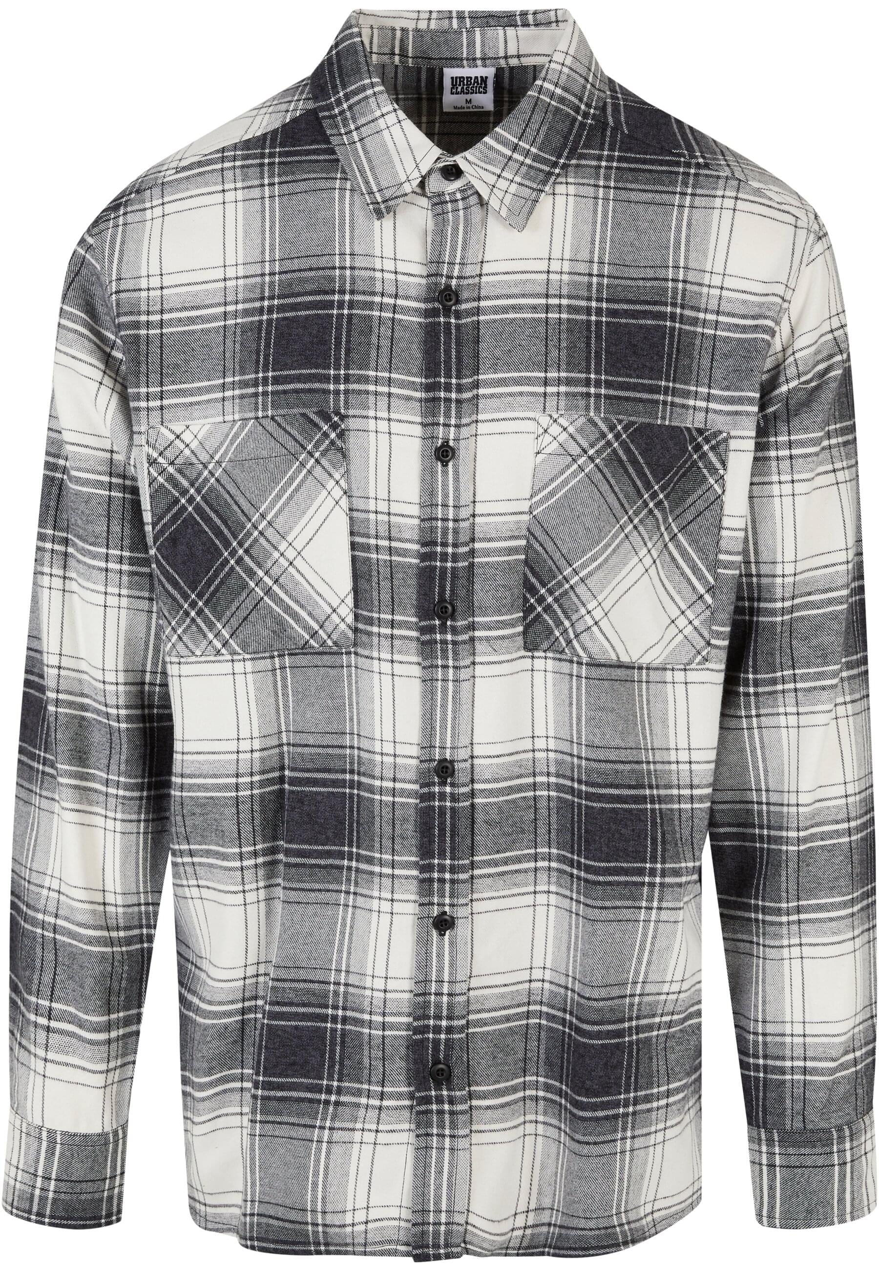 URBAN CLASSICS Langarmhemd "Urban Classics Herren Mock Check Shirt" 1 Stk. günstig online kaufen