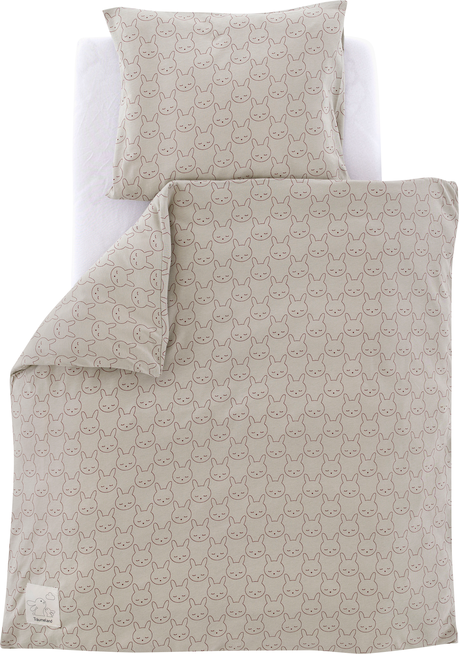 Träumeland Babybettwäsche »Jersey Kuschelhase«, mit Allover-Print