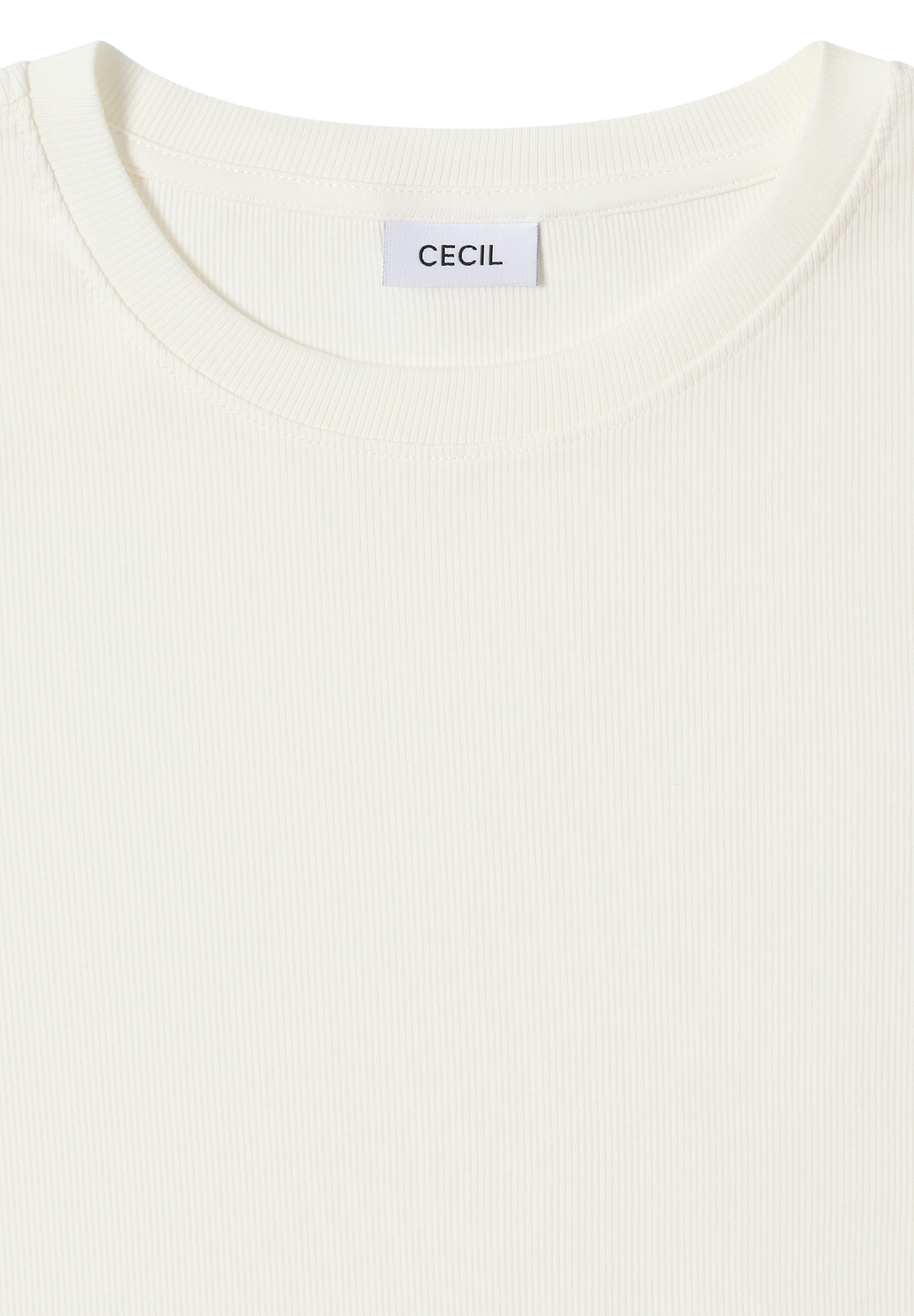 Cecil Rundhalsshirt aus Baumwolle mit Stretchante