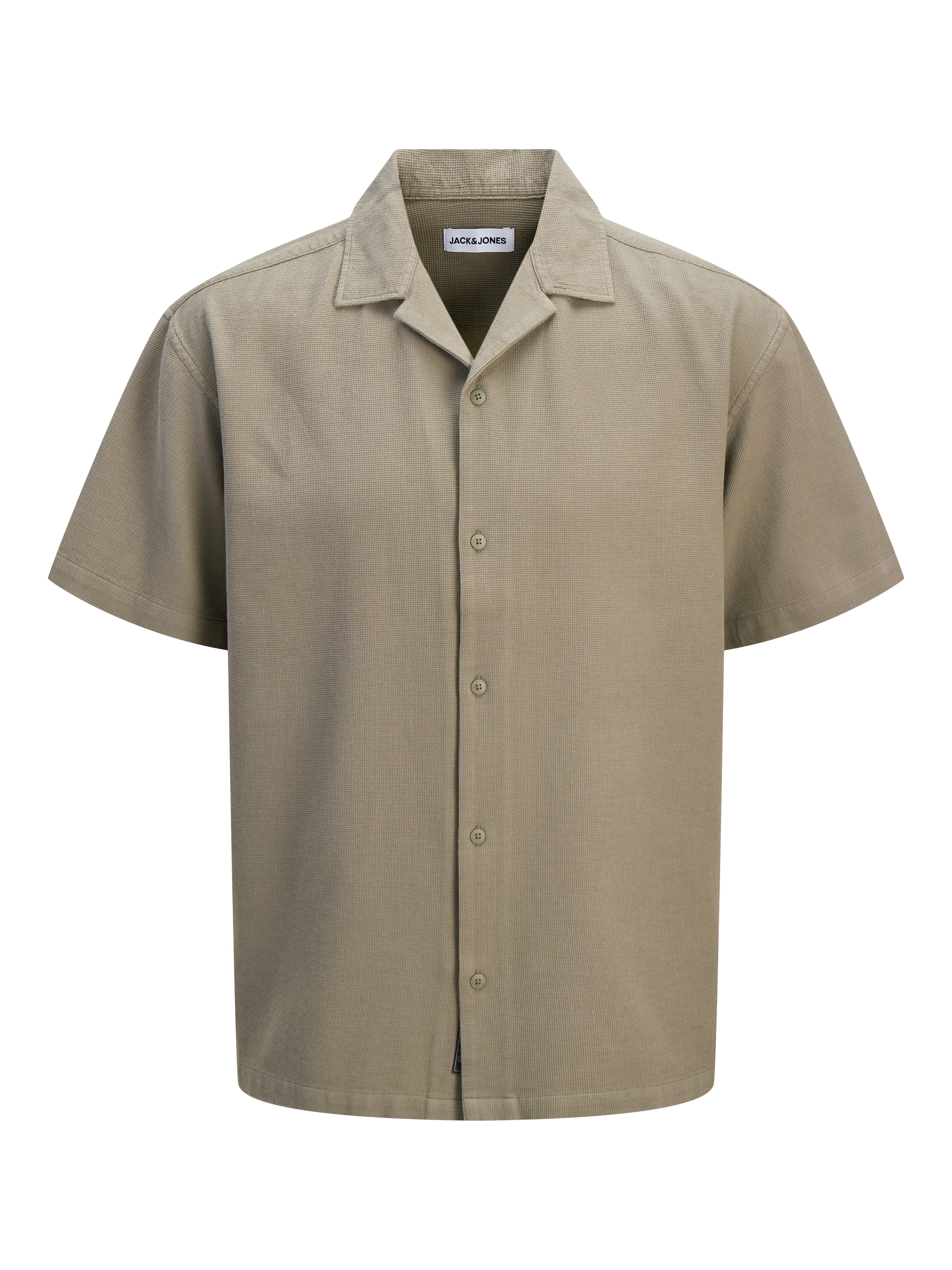 Jack & Jones PlusSize Kurzarmhemd "Jjglobal Waffle Resort Shirt Ss Pls" Mit Knopfleiste