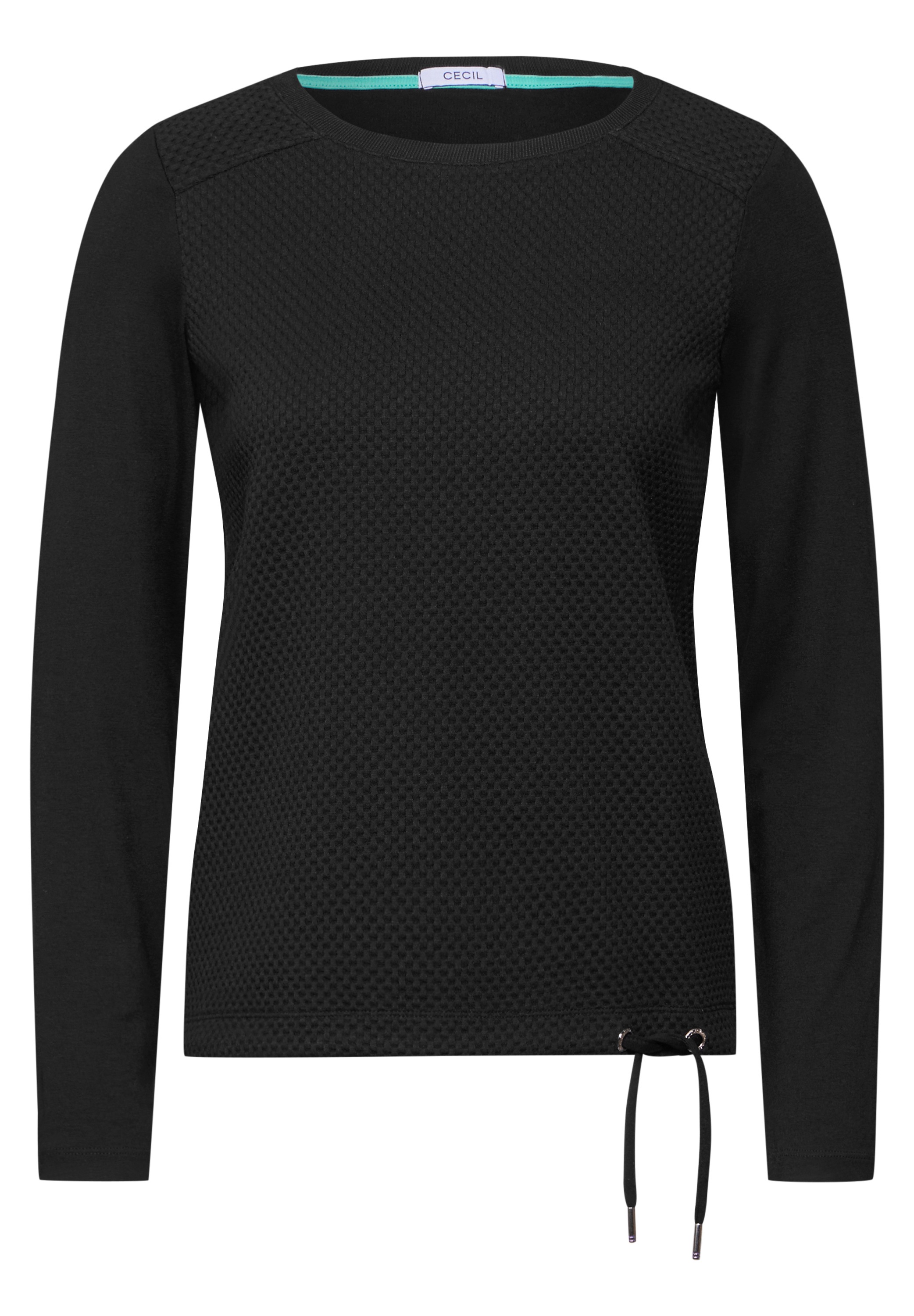 CECIL Damen Langarmshirt Schwarz Gr. S 3