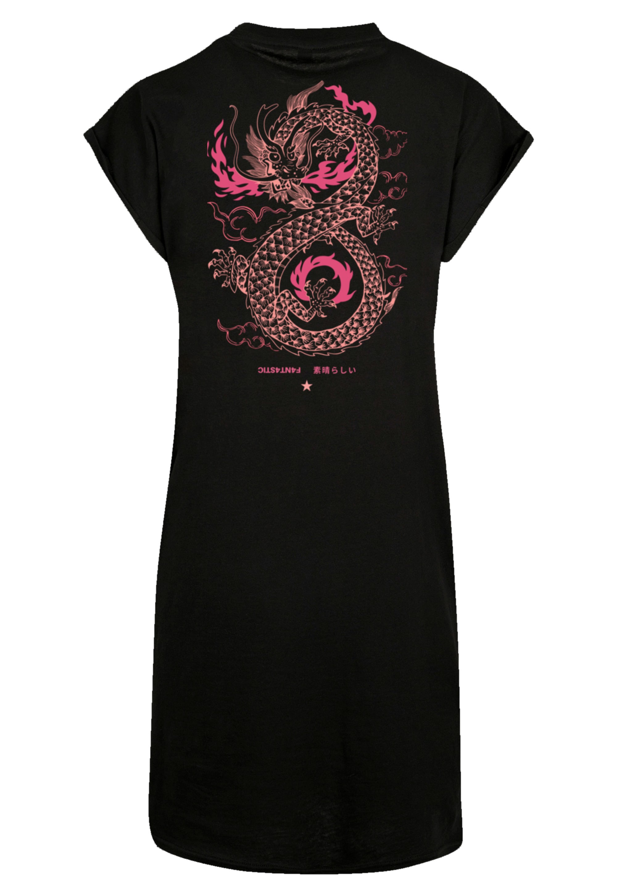 F4NT4STIC Shirtkleid Drachen Feuer Print günstig online kaufen