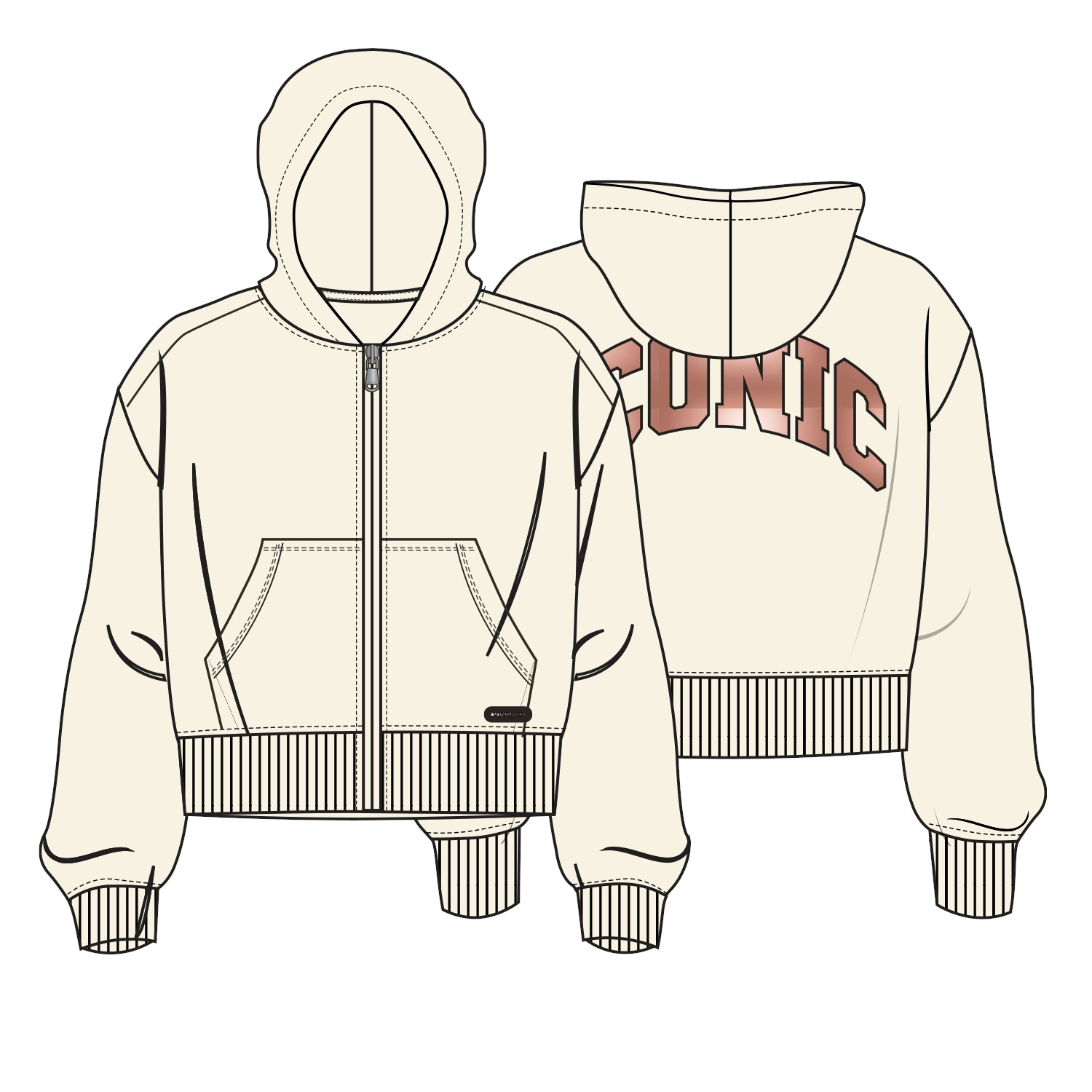 Vingino Kapuzensweatjacke »Nimra« mit Rückenprint und Kapuze, Baumwolle