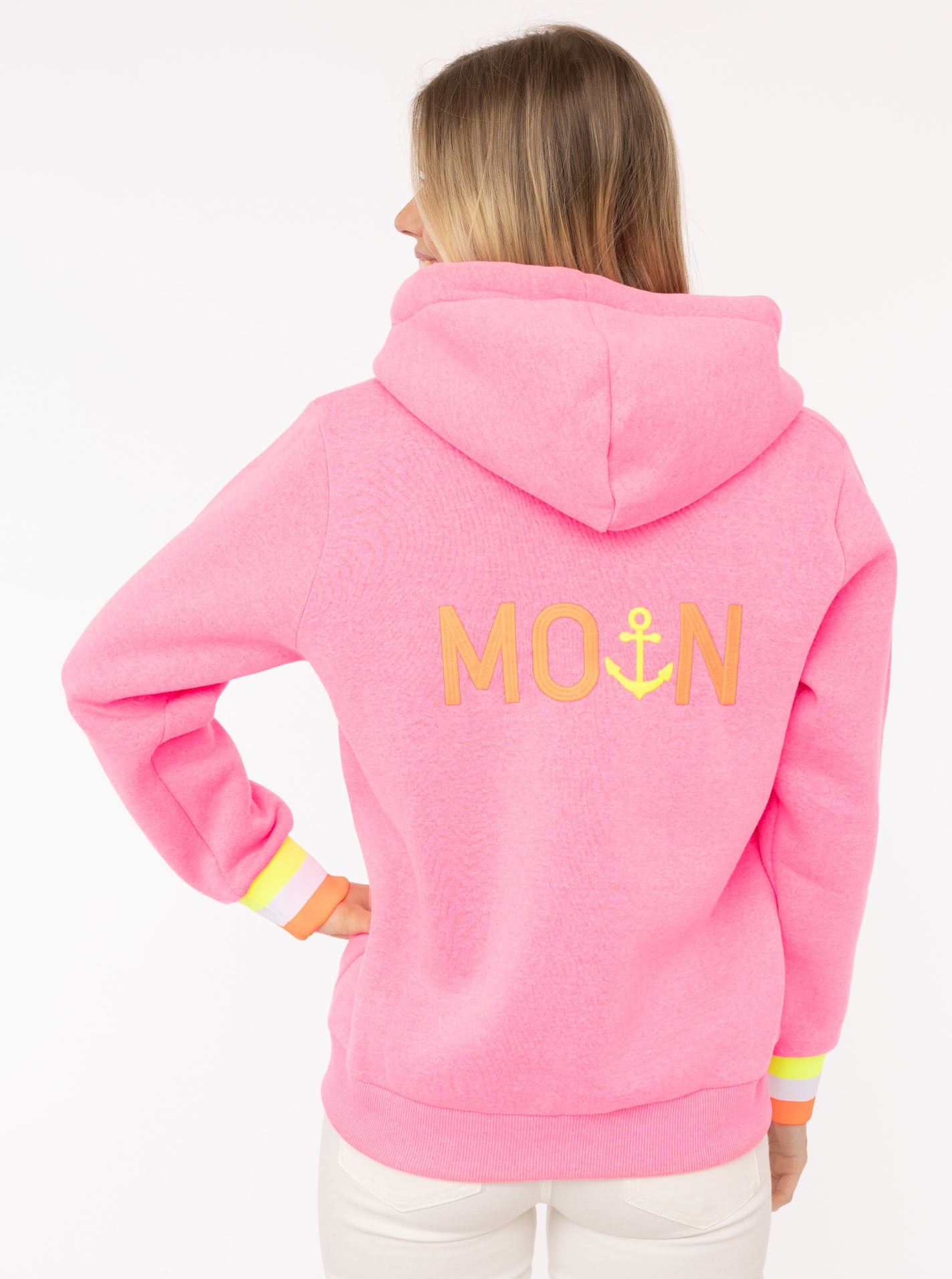 Zwillingsherz Sweatjacke ""Moin ZH"", mit Moin und Anker Stickerei und Kont günstig online kaufen
