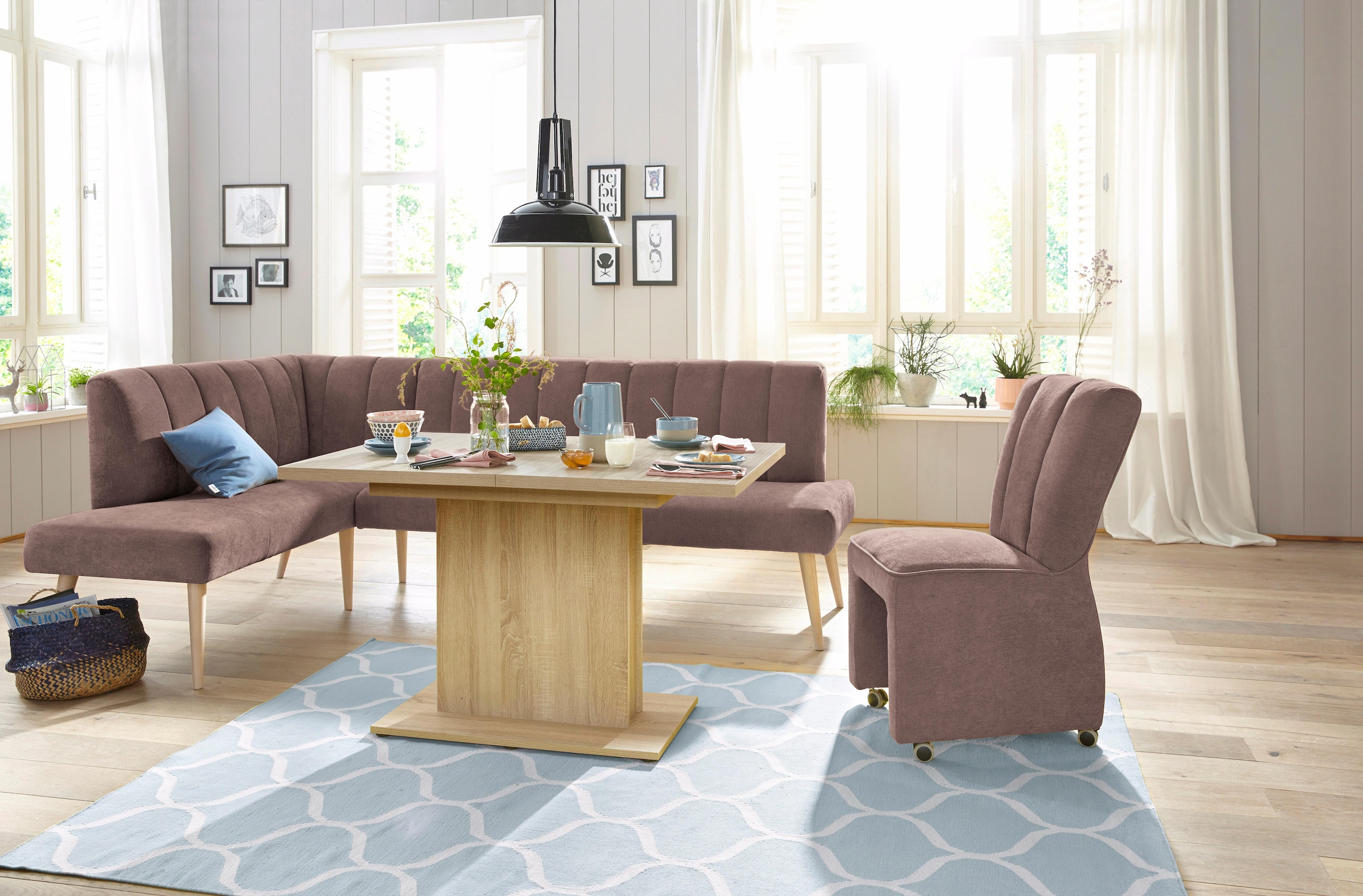 exxpo - sofa fashion Sessel »Costa, Loungesessel, Hochlehnsessel, auf Rollen, Komfortsitzhöhe 53cm«, kompakt und bequem, Breite 52 cm