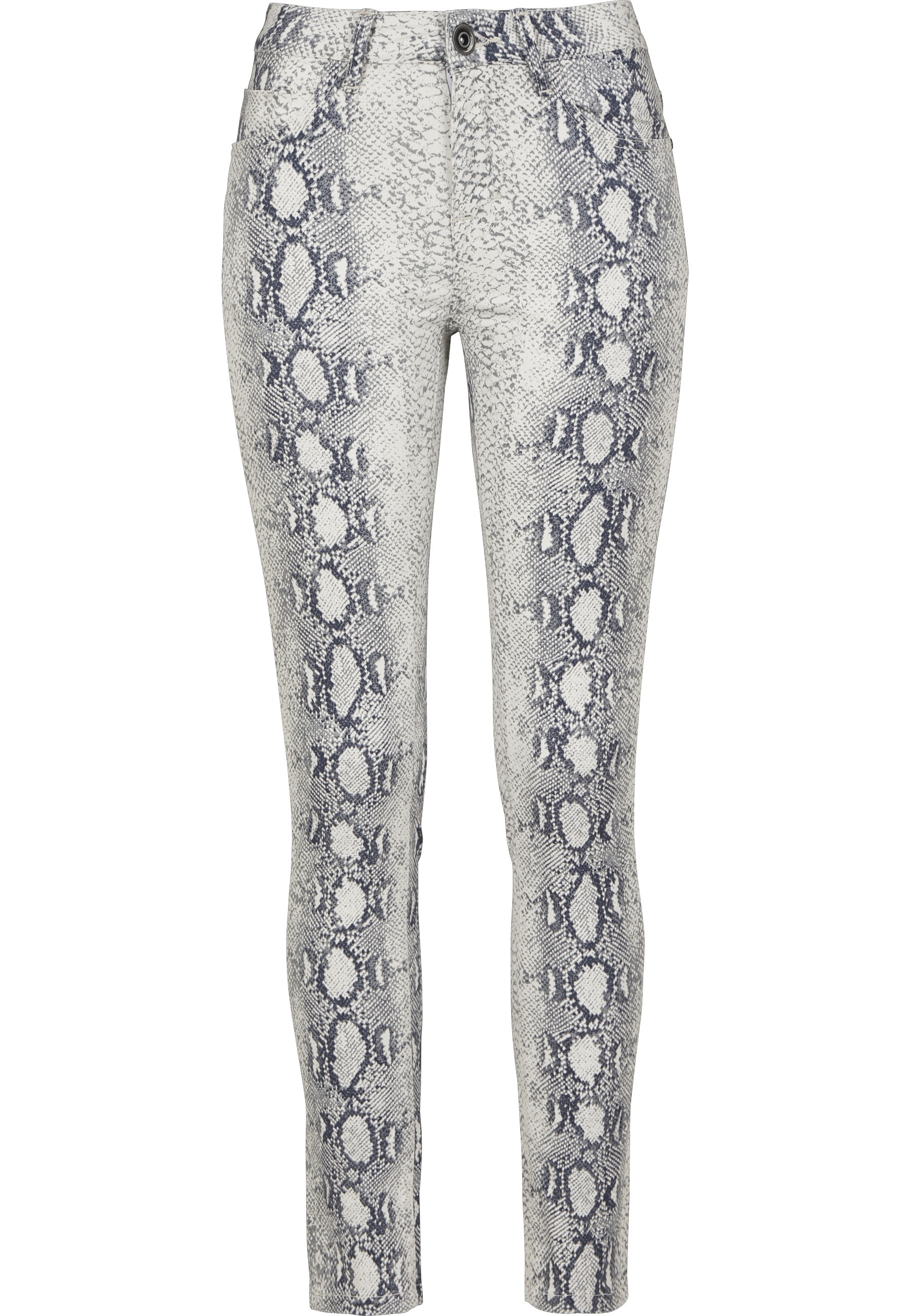 URBAN CLASSICS Stoffhose "Urban Classics Damen Ladies Animal Stretch Twill günstig online kaufen
