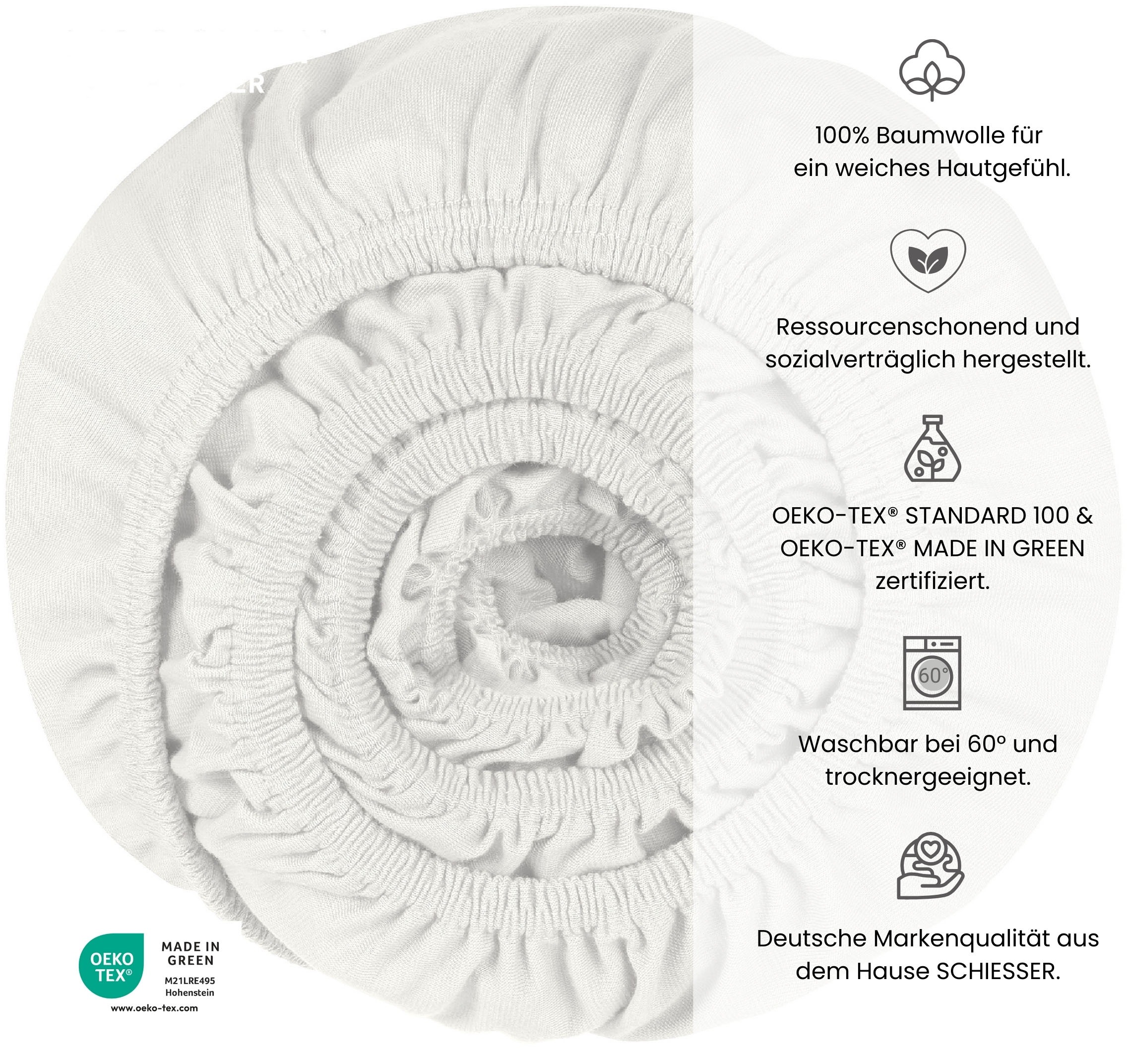 uncover by SCHIESSER Spannbettlaken »New Jersey aus 100% Baumwolle«, Made in Green