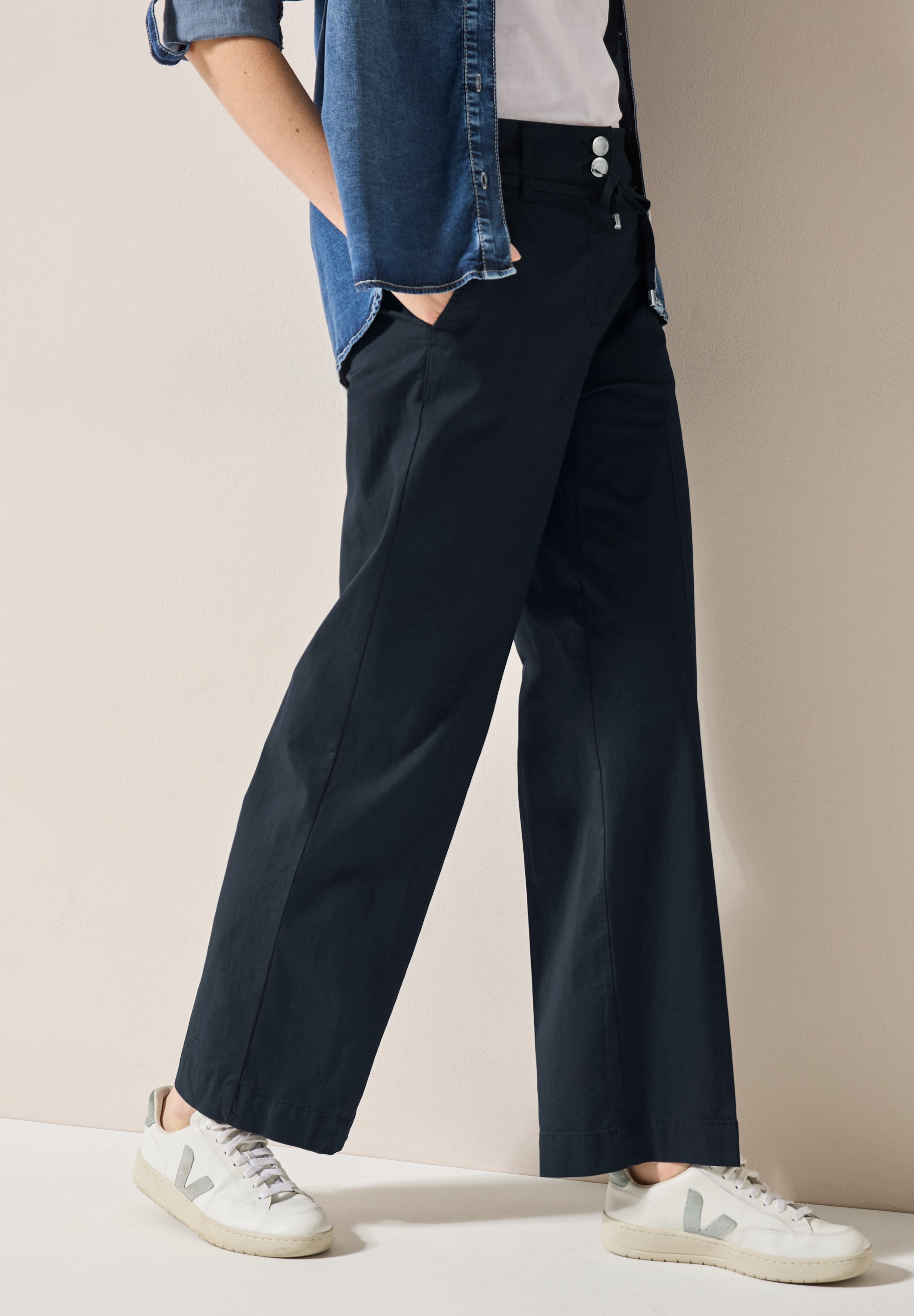 Cecil Webhose "Style NEELE", Sommerhose, High Waist, mit Bindeband günstig online kaufen