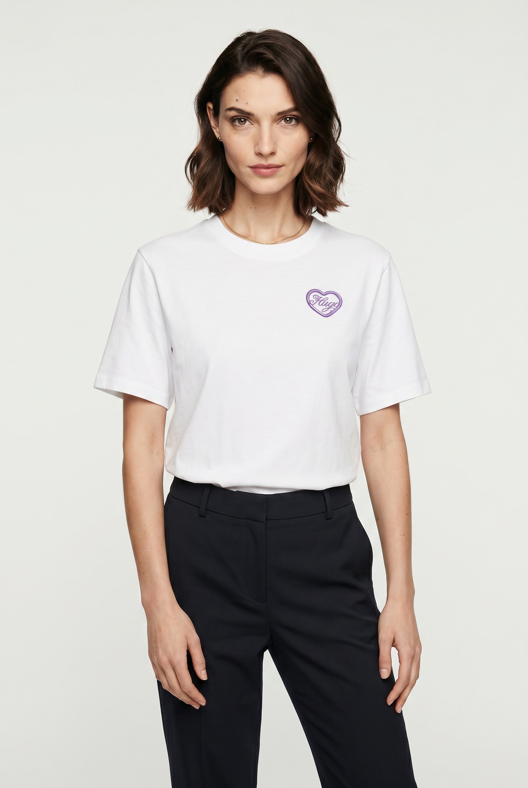 HUGO T-Shirt "Vintage Tee" mit Rundhals, bedruckt
