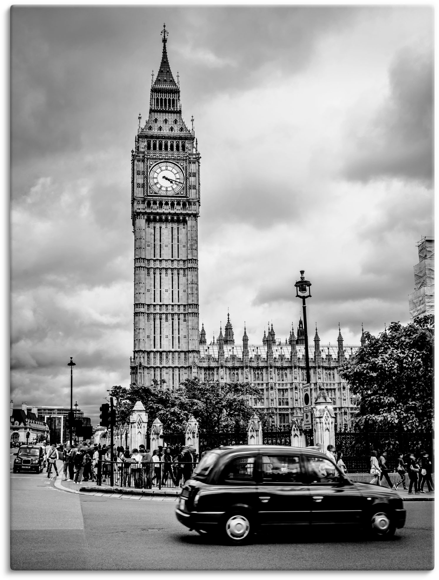 Artland Wandbild "London Taxi und Big Ben", Gebäude, (1 St.), als Leinwandbild, Poster in verschied. Größen