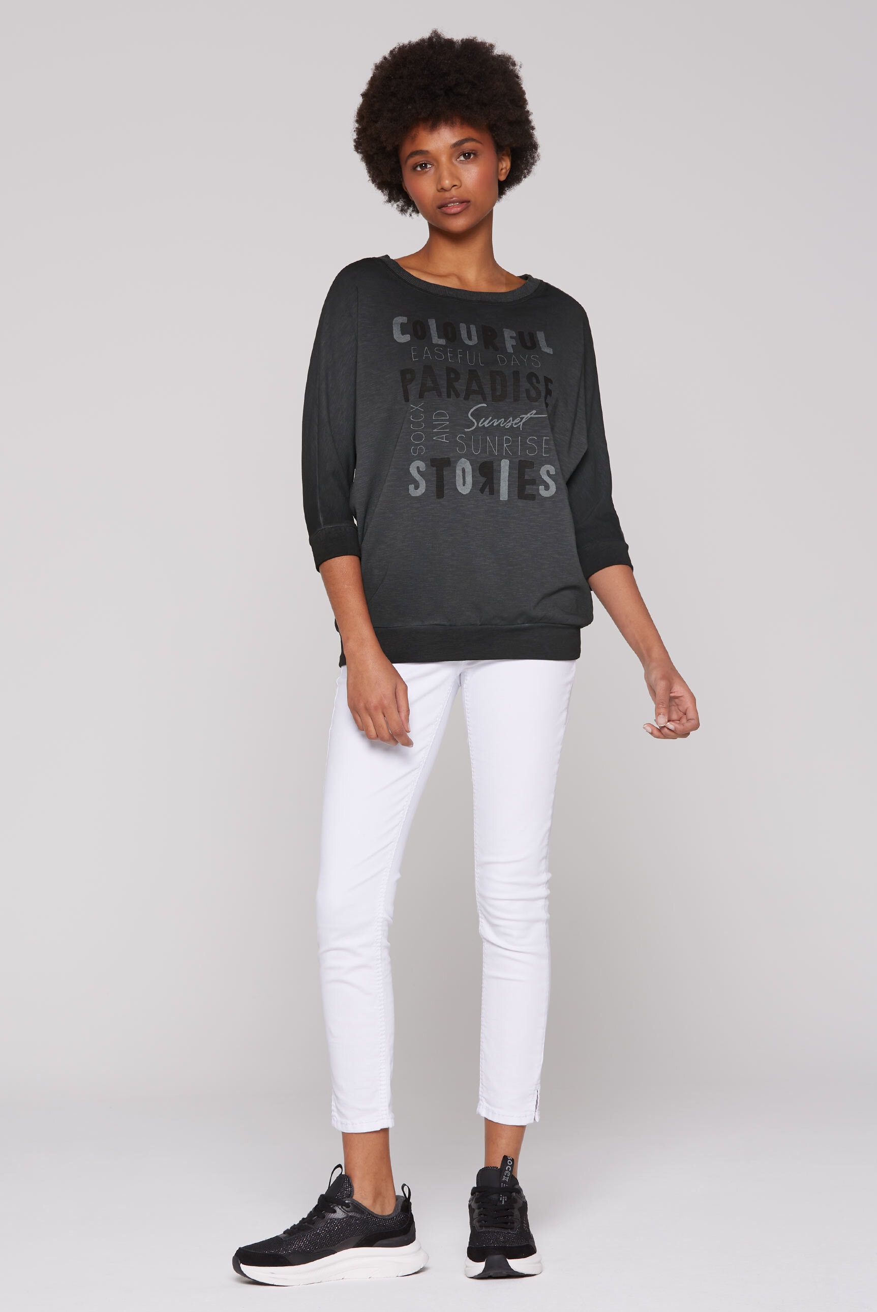 SOCCX Sweater, mit Fledermausärmeln