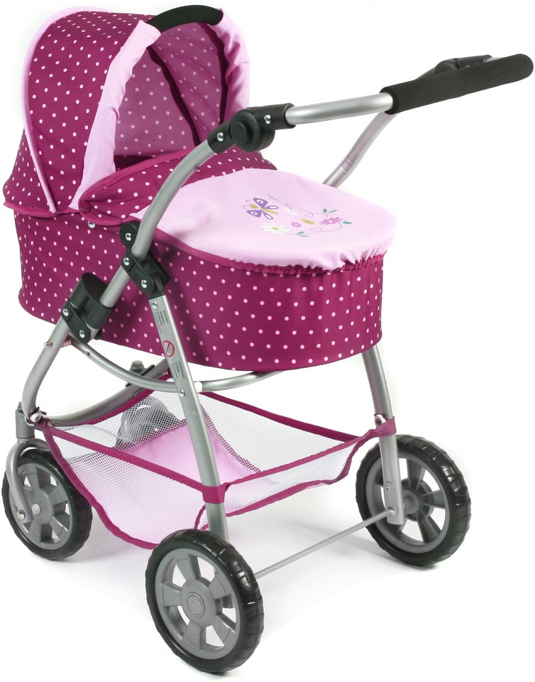 CHIC2000 Kombi-Puppenwagen »Emotion All In 2in1, Brombeere«, inkl. Babywanne und Sportwagenaufsatz