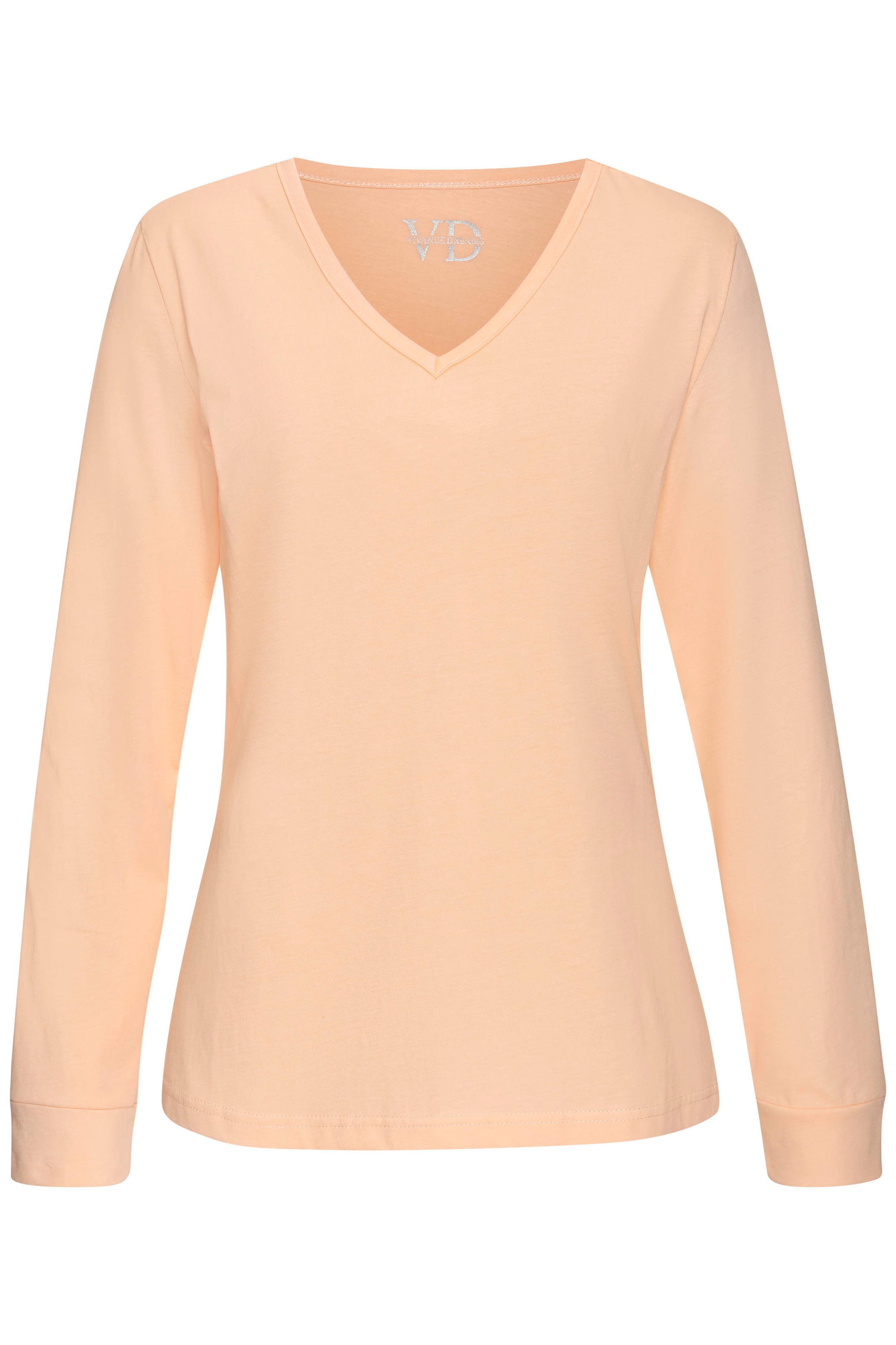 Vivance Dreams Pyjamaoberteil, mit schönem V-Ausschnitt