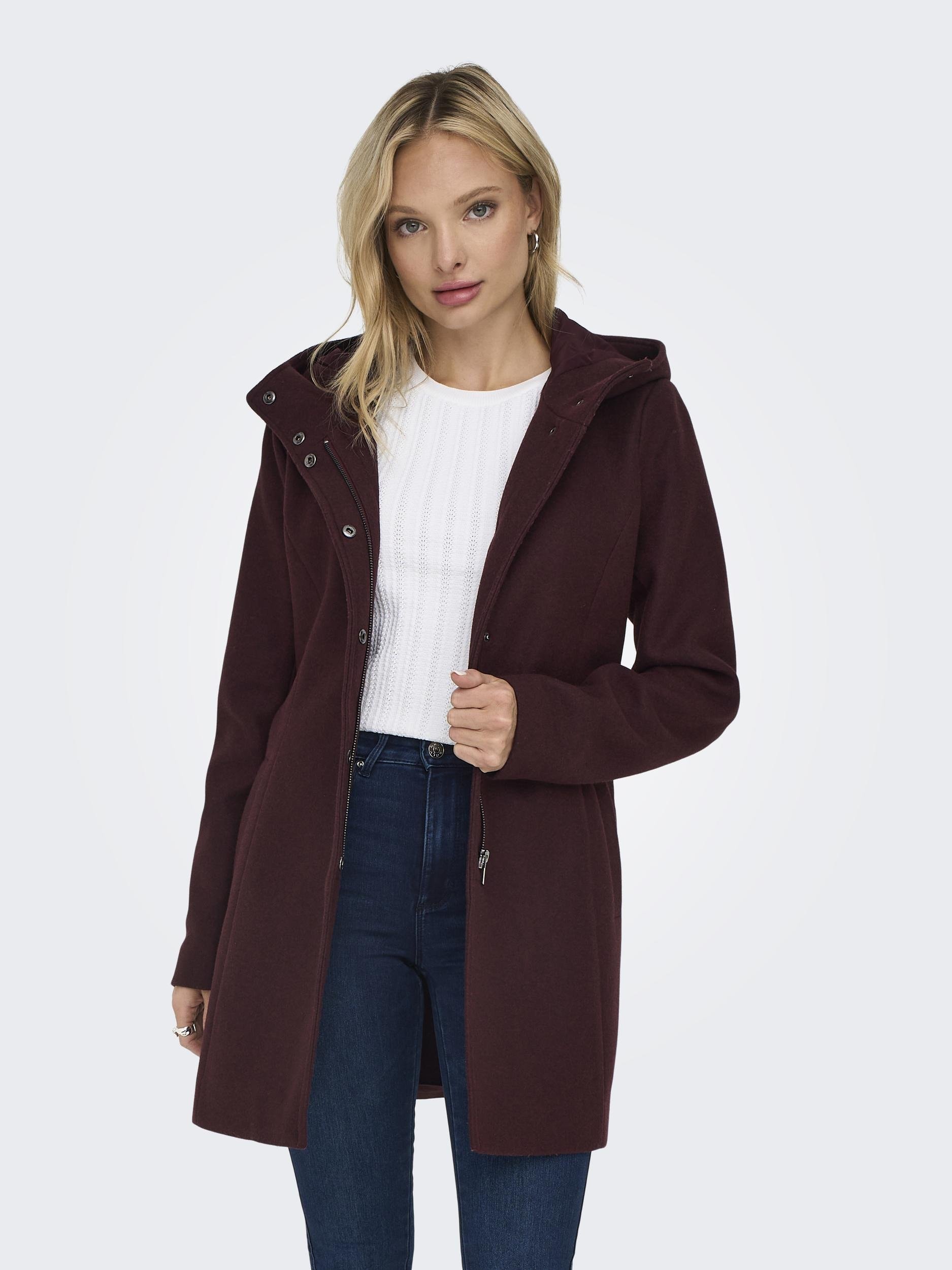 ONLY Kurzmantel "ONLEMMA HOODED BELT COAT OTW" günstig online kaufen