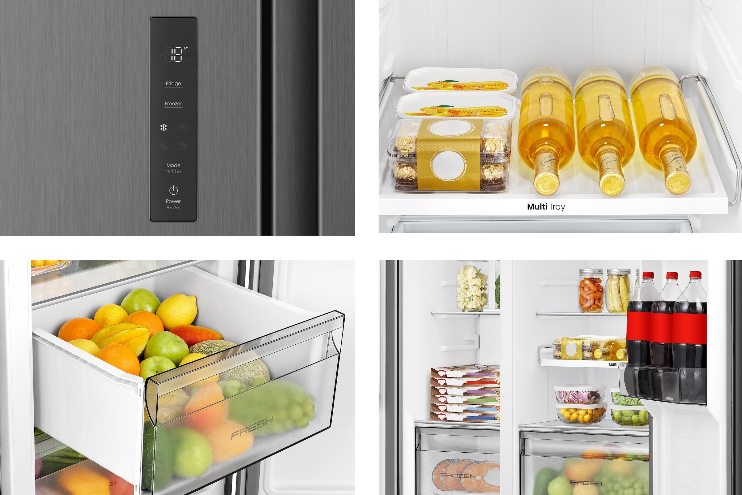 Hisense Side-by-Side »MS91558FC« 178,6 cm hoch 91,1 cm breit MultiAirFlow-System