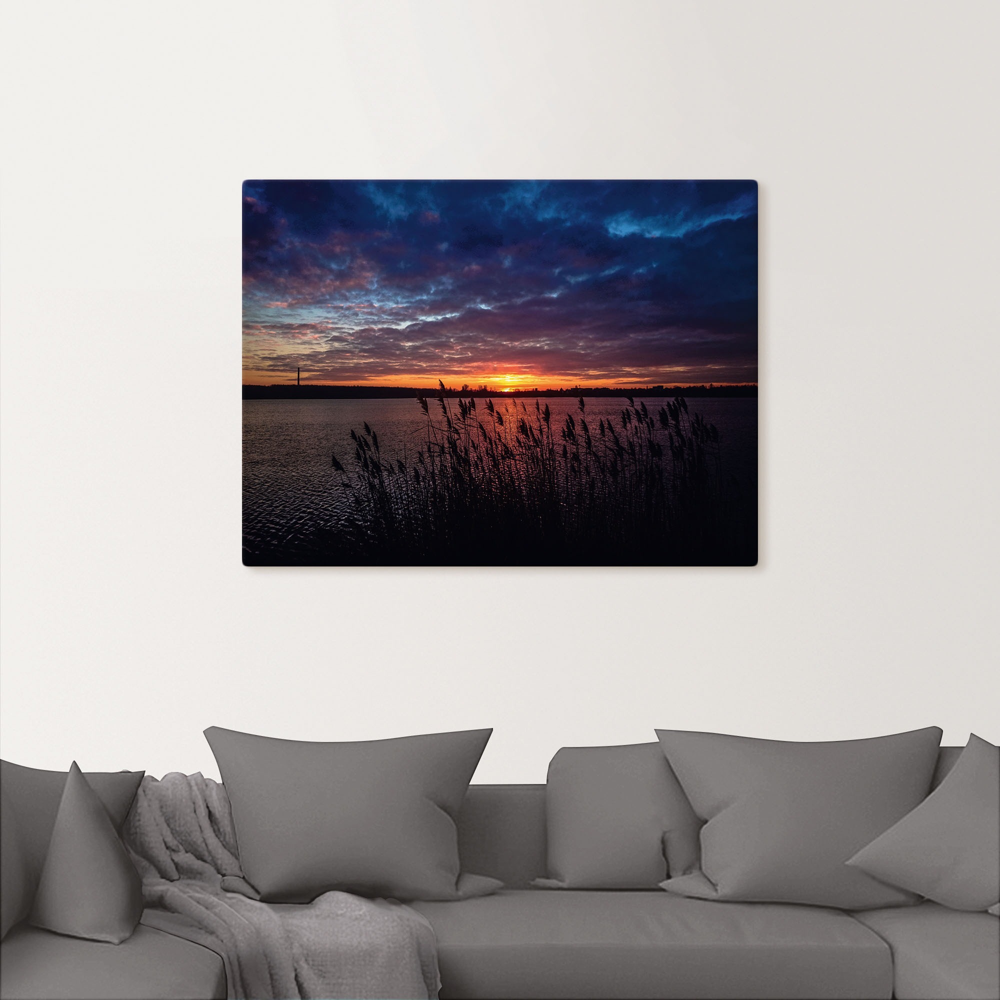 Artland Wandbild »Sonnenuntergang Kulkwitze See Leipzig«, Seebilder, (1 St.), als Alubild, Leinwandbild, Wandaufkleber oder Poster in versch. Größen