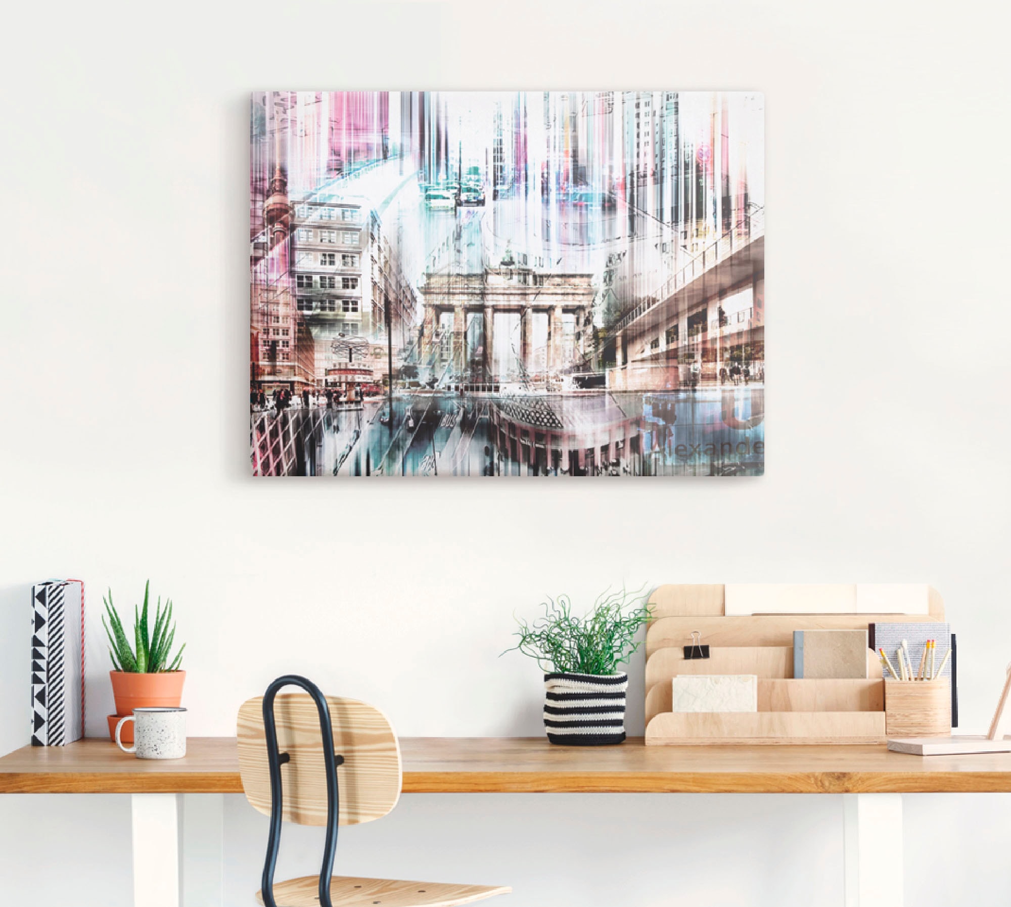 Artland Poster »Berlin Skyline Collage I«, Deutschland, (1 St.), als Leinwandbild, Wandaufkleber oder Poster in versch. Größen