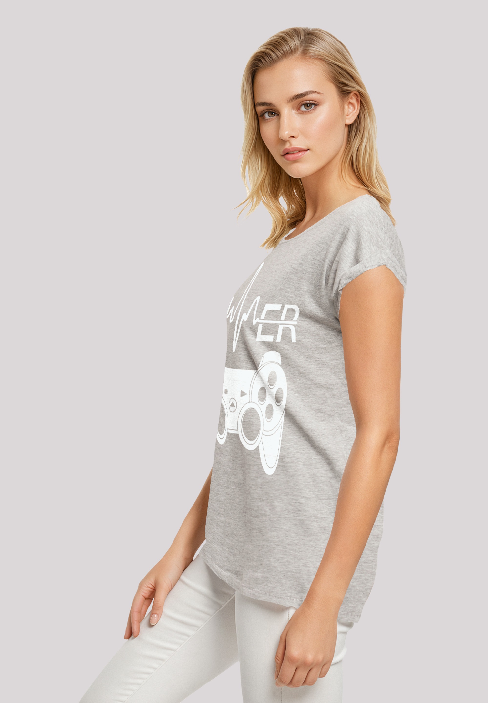 F4NT4STIC T-Shirt »Gamer Herzschlag«, Premium Qualität