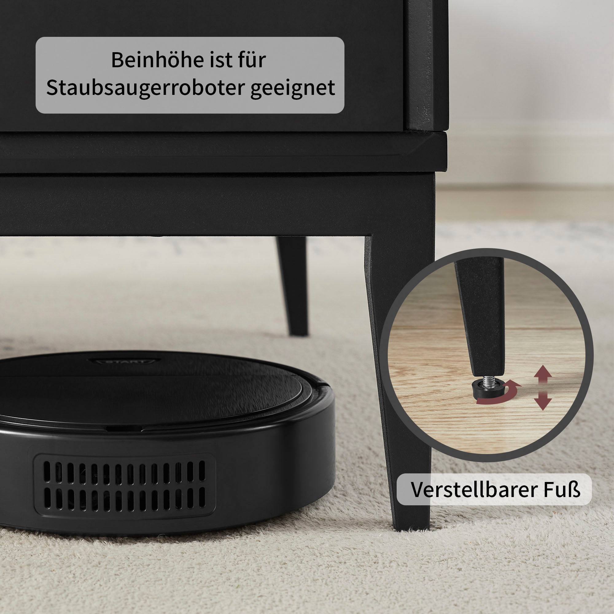 Leonique Couchtisch »Lavisha« Eisengestell und FSC-zertifiziertes Holz, Breite 110 cm