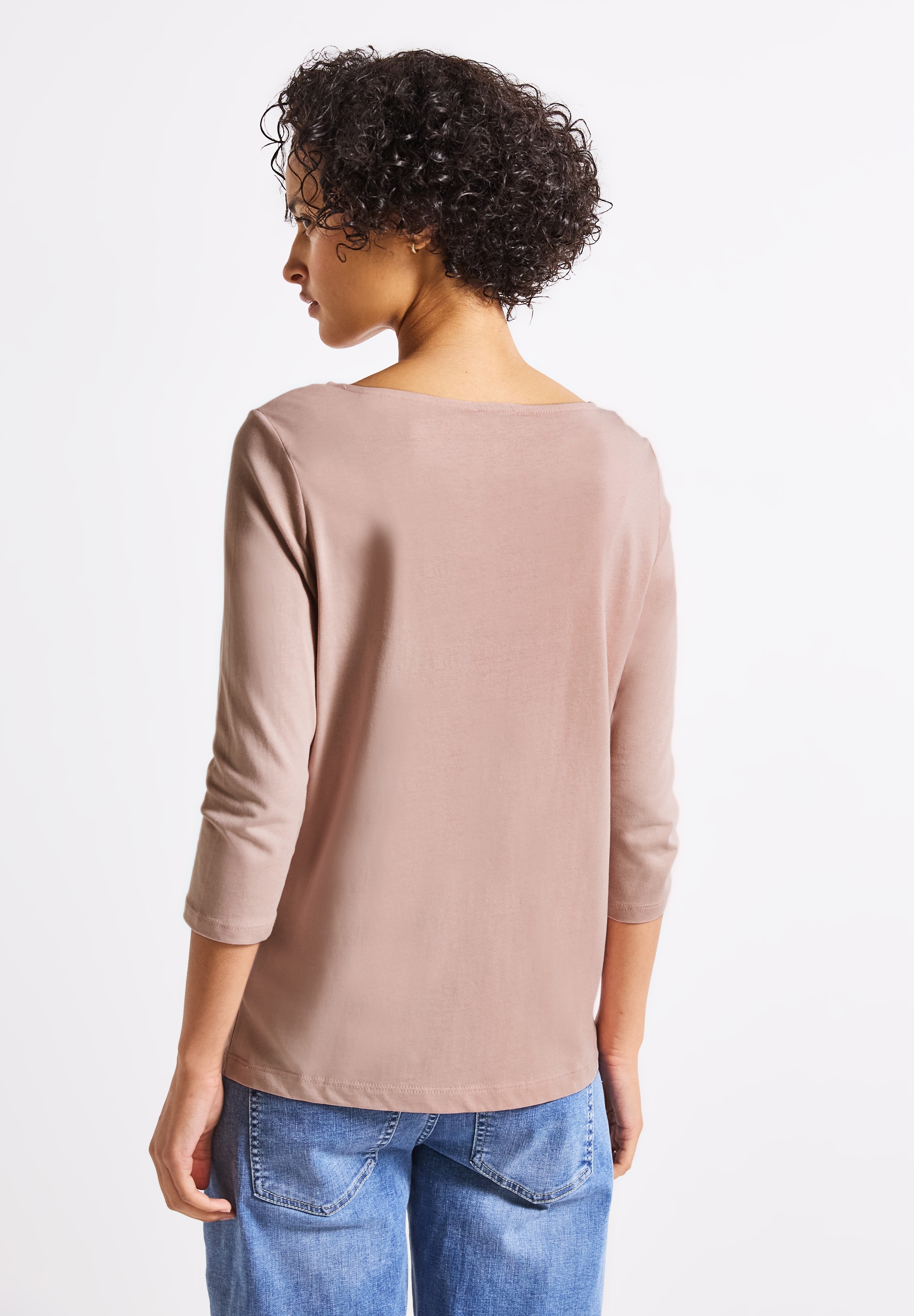 STREET ONE Langarmshirt, aus Baumwolle mit Stretchante